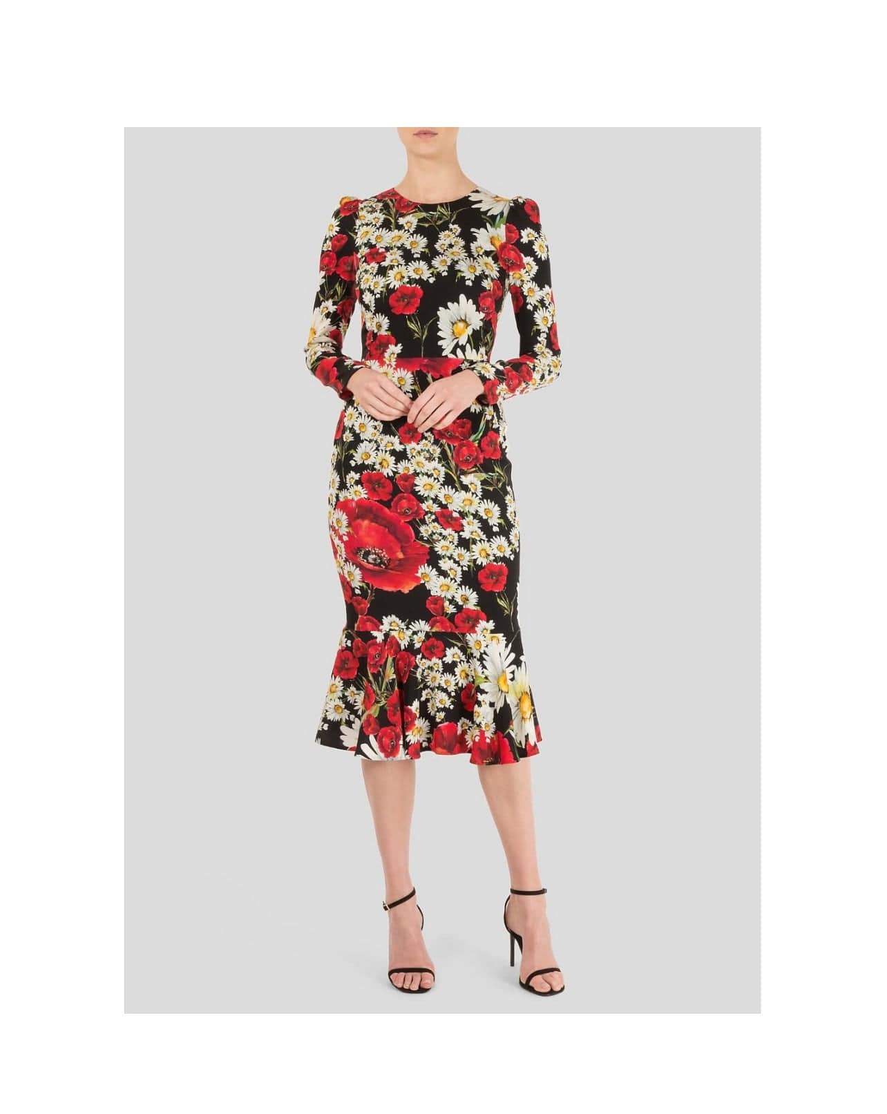 LuxuryPromise DOLCE & GABBANA Floral Print Midi Dress