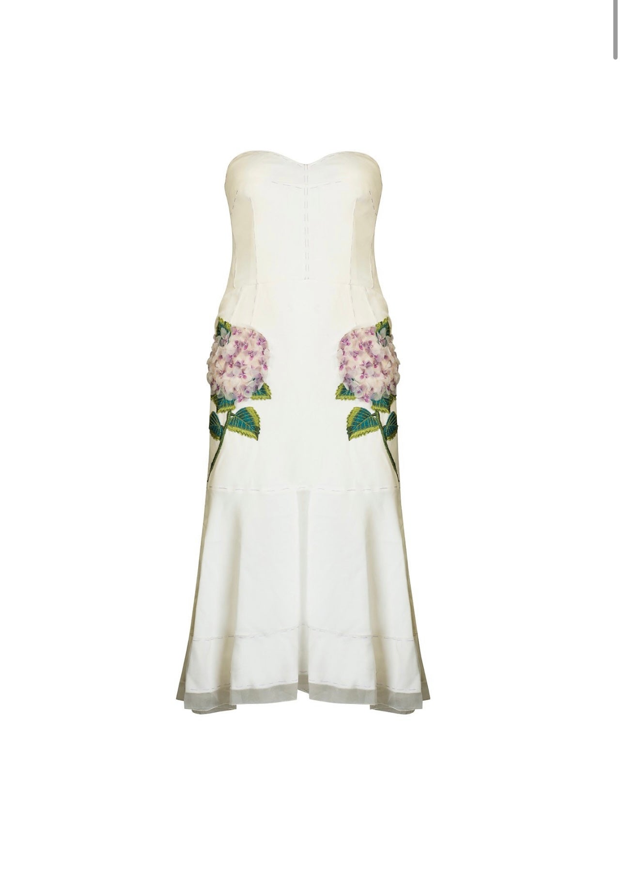 LuxuryPromise DOLCE & GABBANA Strapless Hydrangea Midi Dress