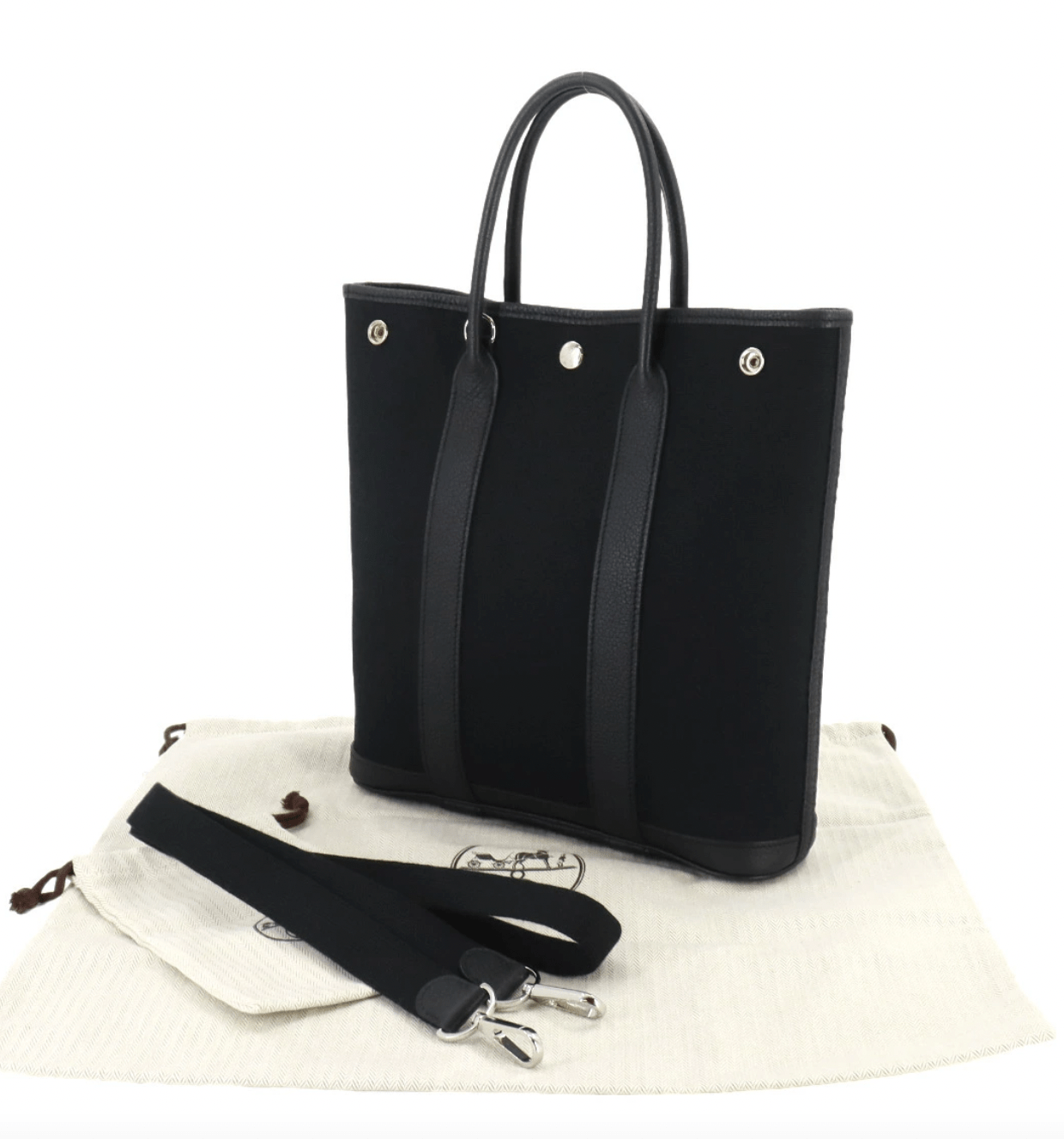 LuxuryPromise Hermes Garden File PM 2way tote shoulder bag Toile Militaire Negonda black Y stamp Garden File PM