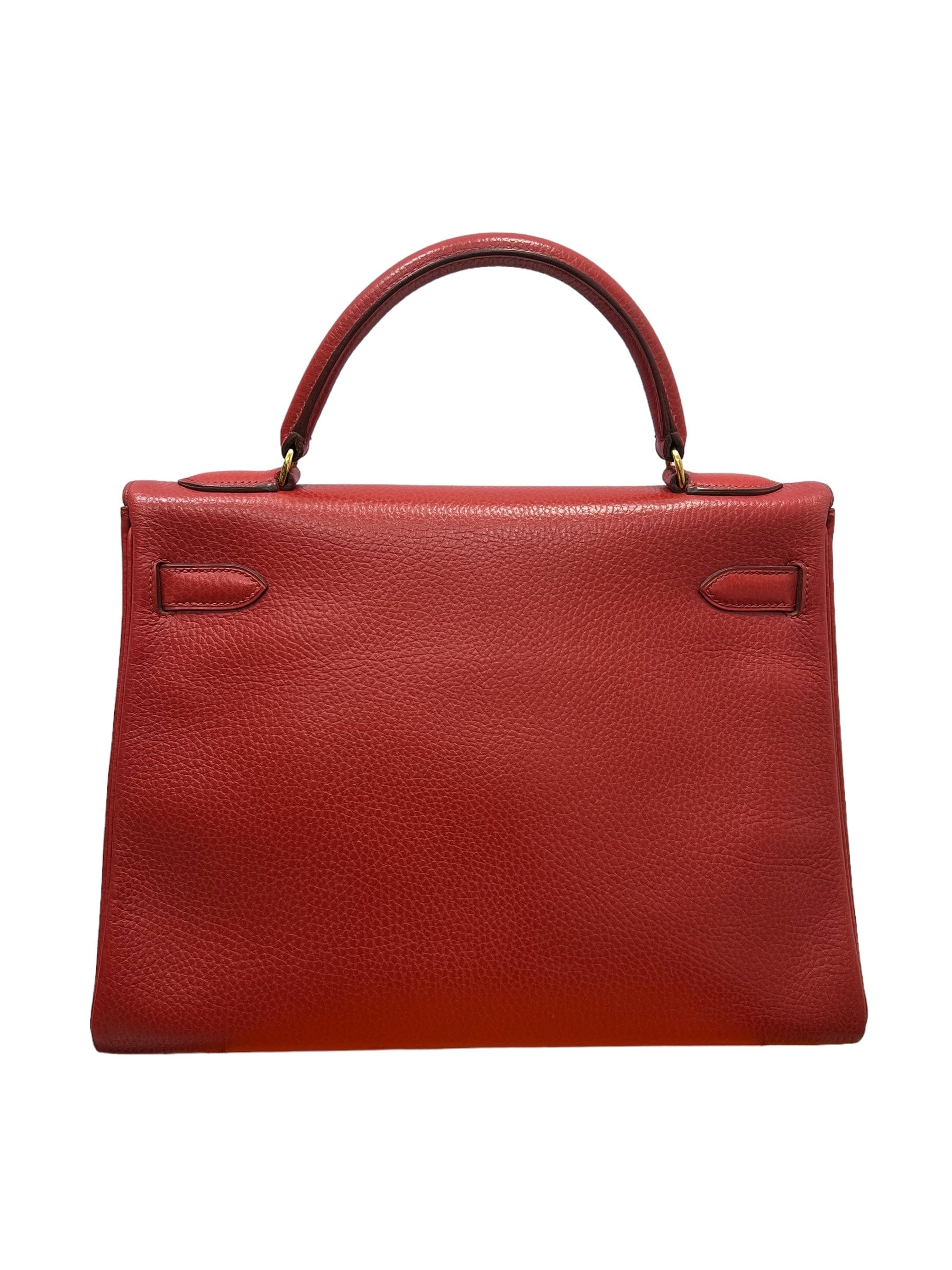 LuxuryPromise Hermes Kelly 32 Retourne Rouge Vif Ardennes GHW #U SYC1177