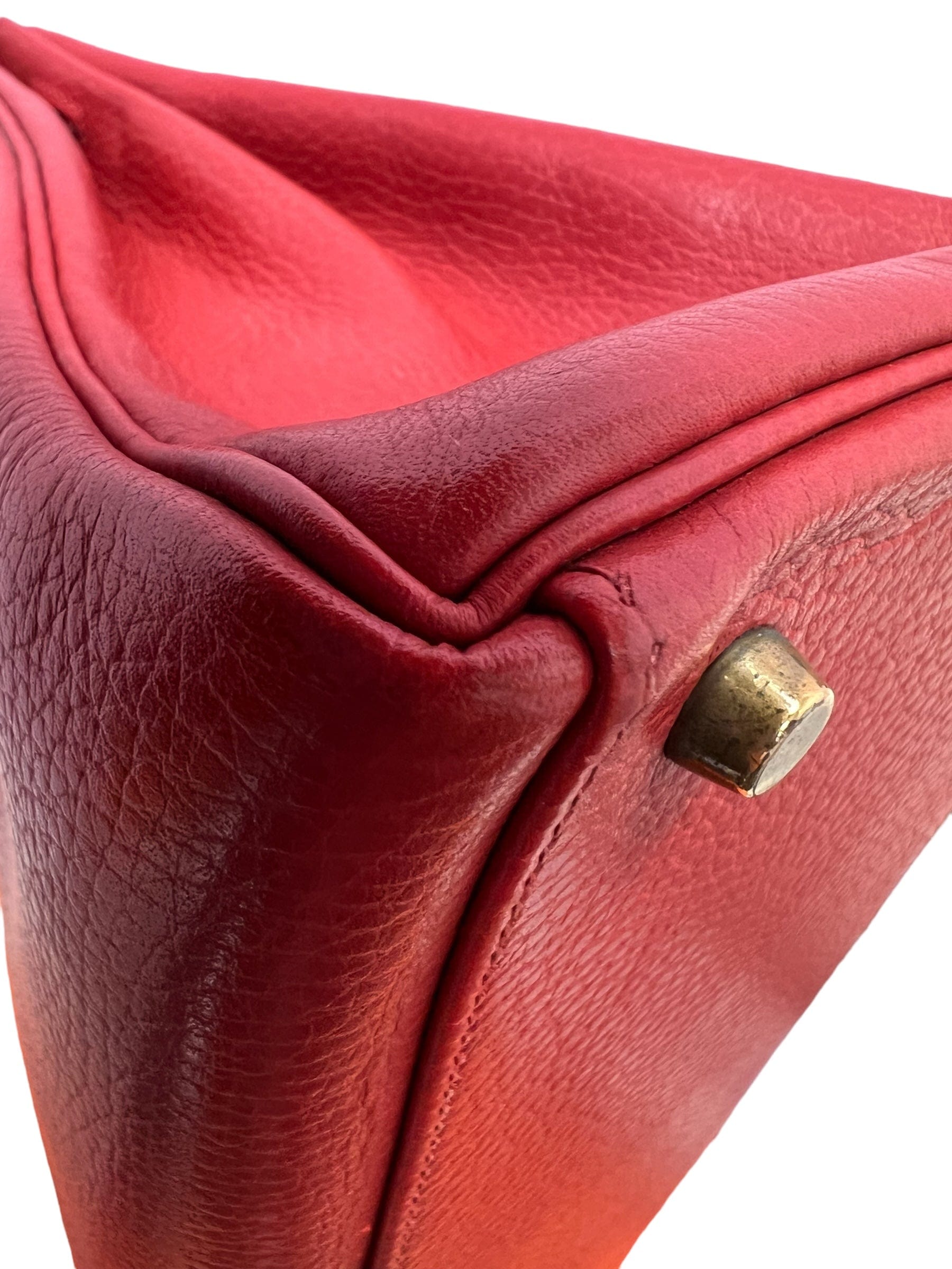 LuxuryPromise Hermes Kelly 32 Retourne Rouge Vif Ardennes GHW #U SYC1177