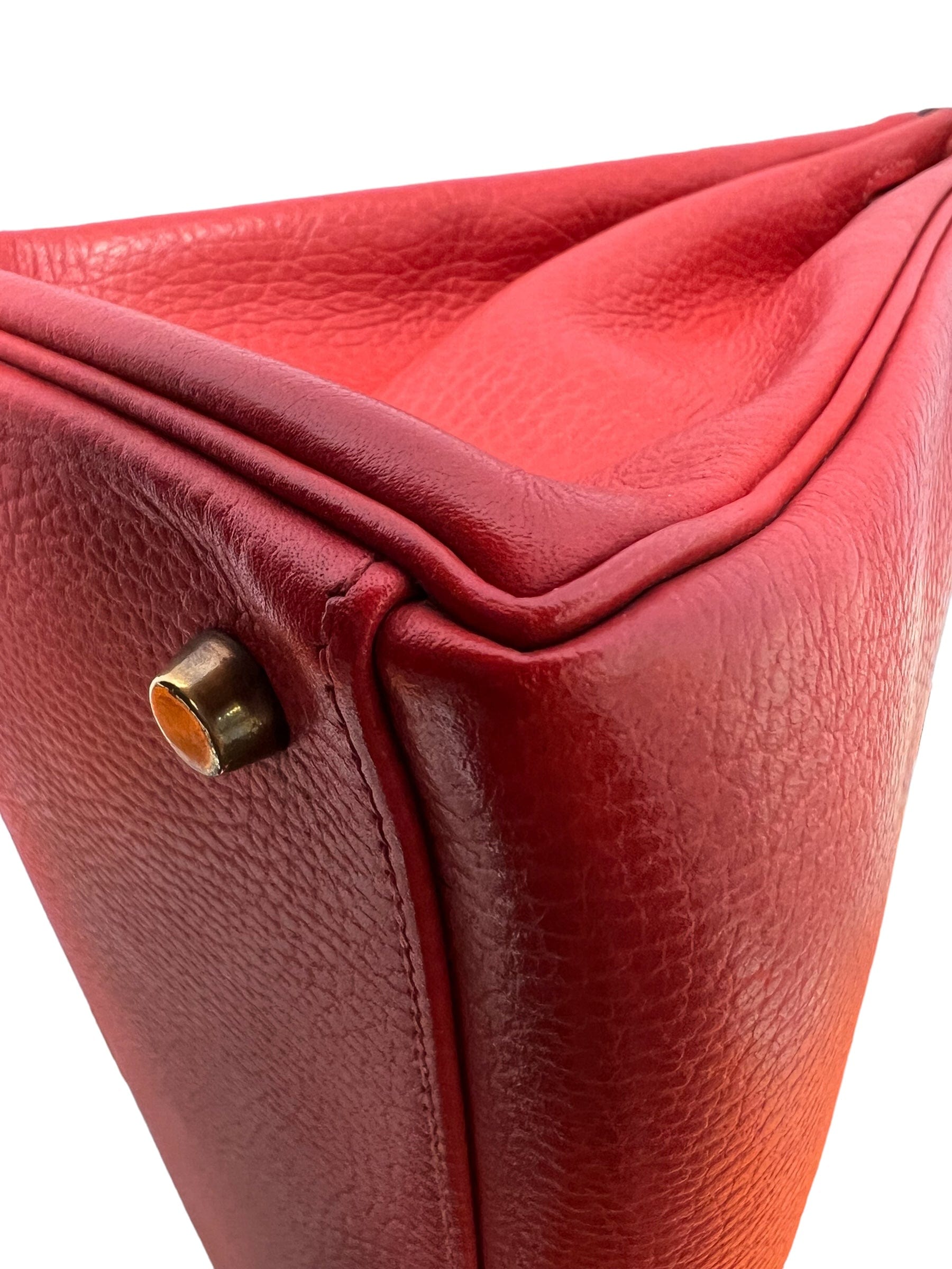 LuxuryPromise Hermes Kelly 32 Retourne Rouge Vif Ardennes GHW #U SYC1177