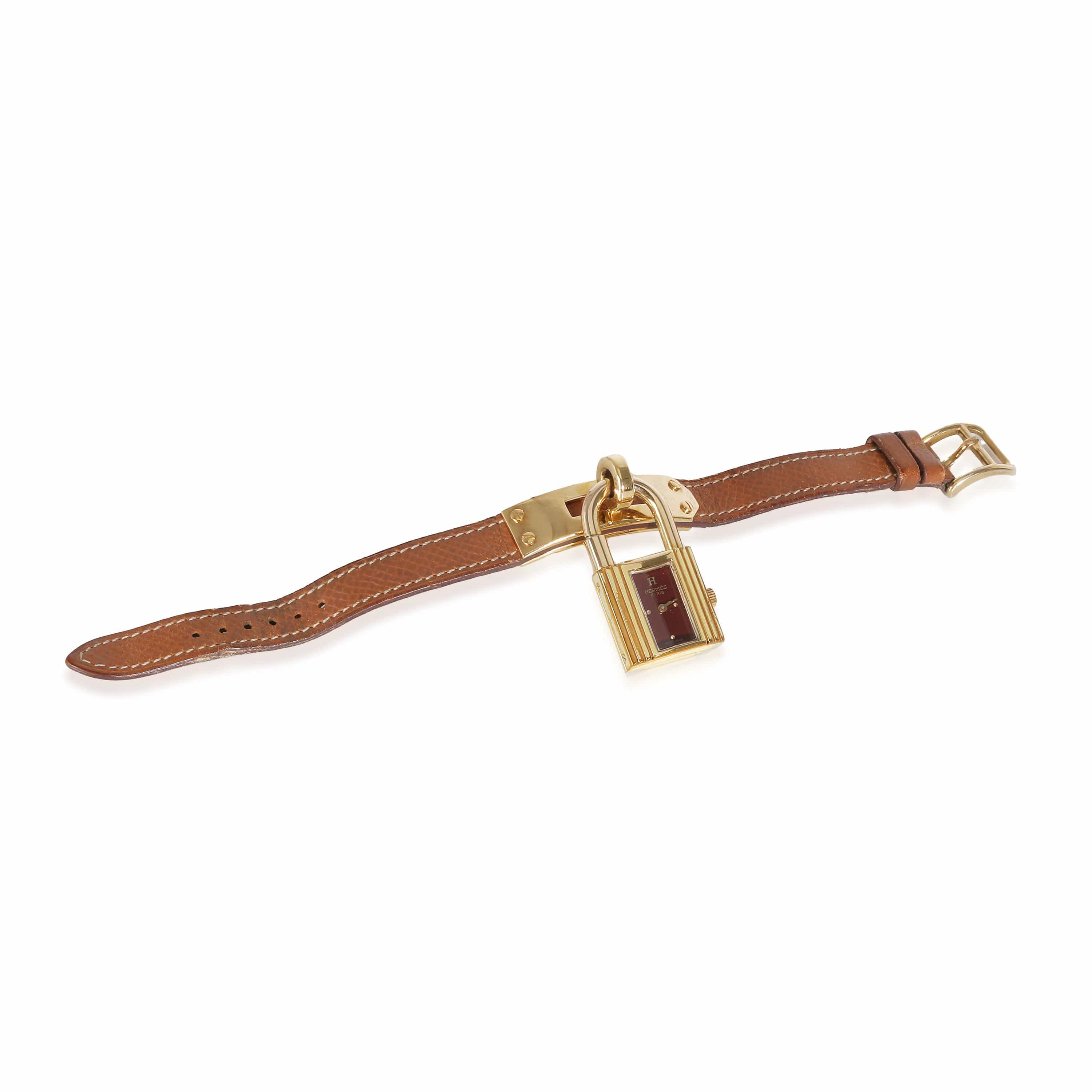 LuxuryPromise Hermes Kelly Watch Brownn Rouge H dial