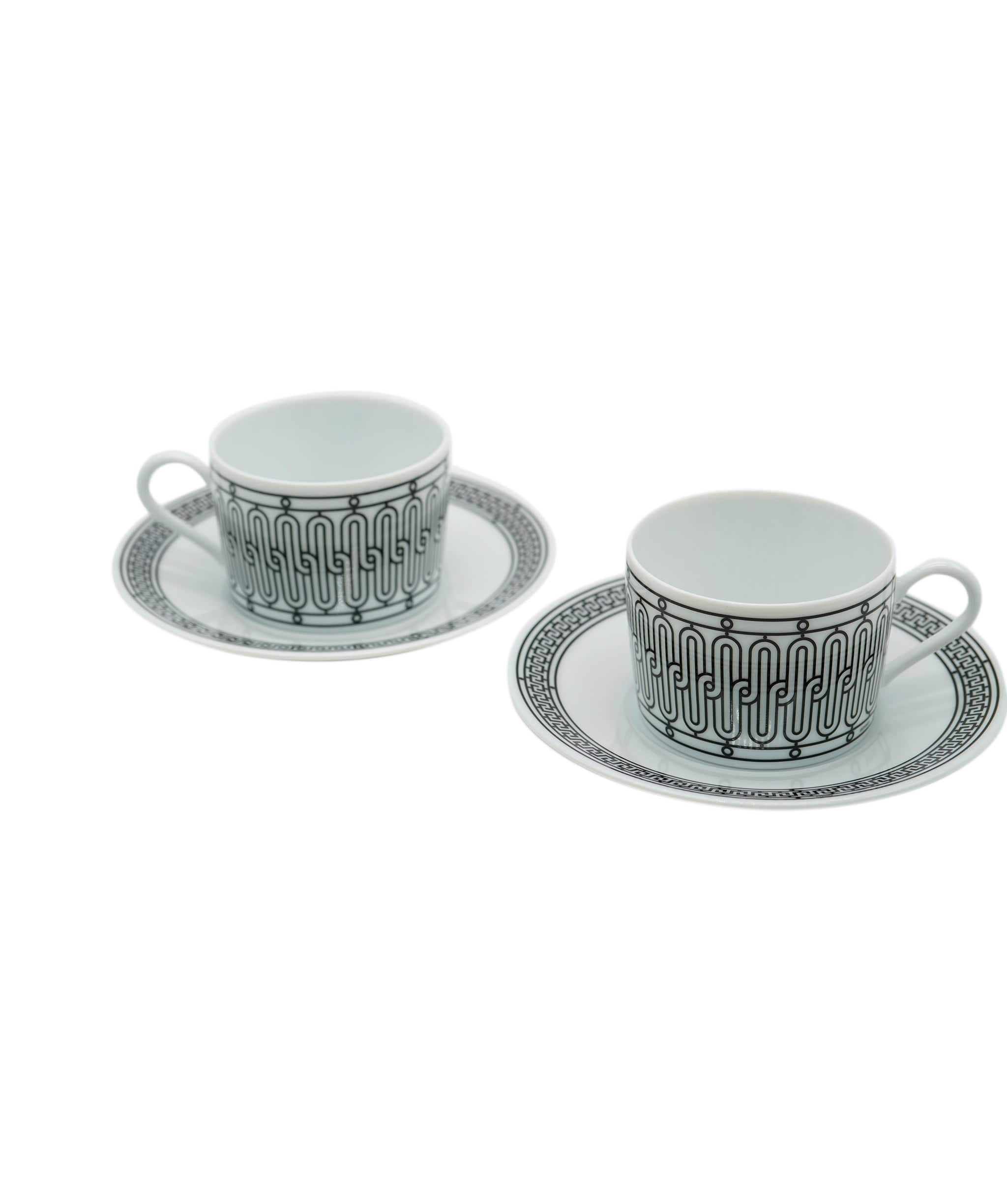 LuxuryPromise H Deco Tea Cup And Saucer – Set Of 2