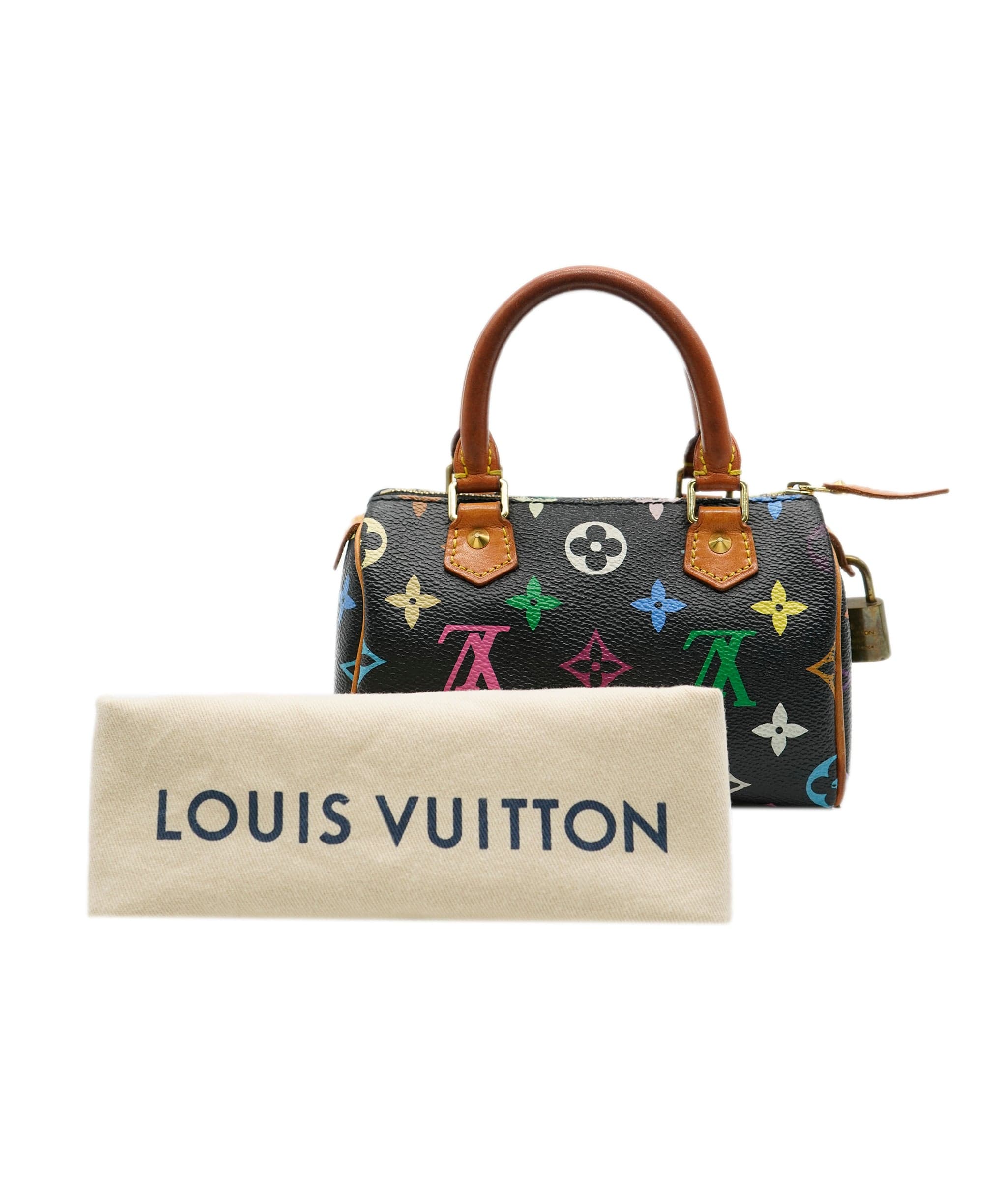 LuxuryPromise Louis Vuitton Nano Speedy Vintage Murakami Black Multi Monogram