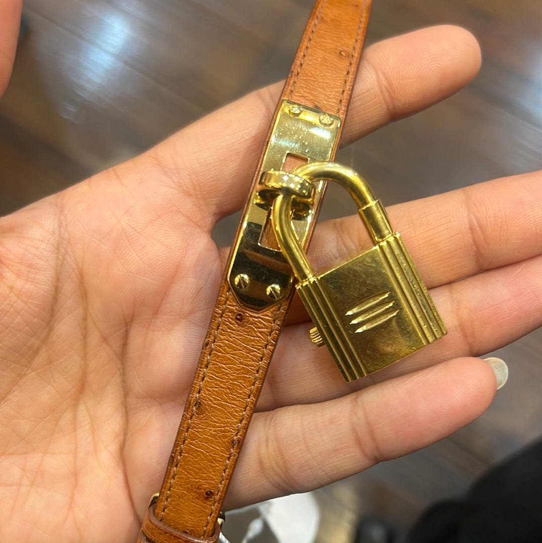 LuxuryPromise Ostrich tan watch