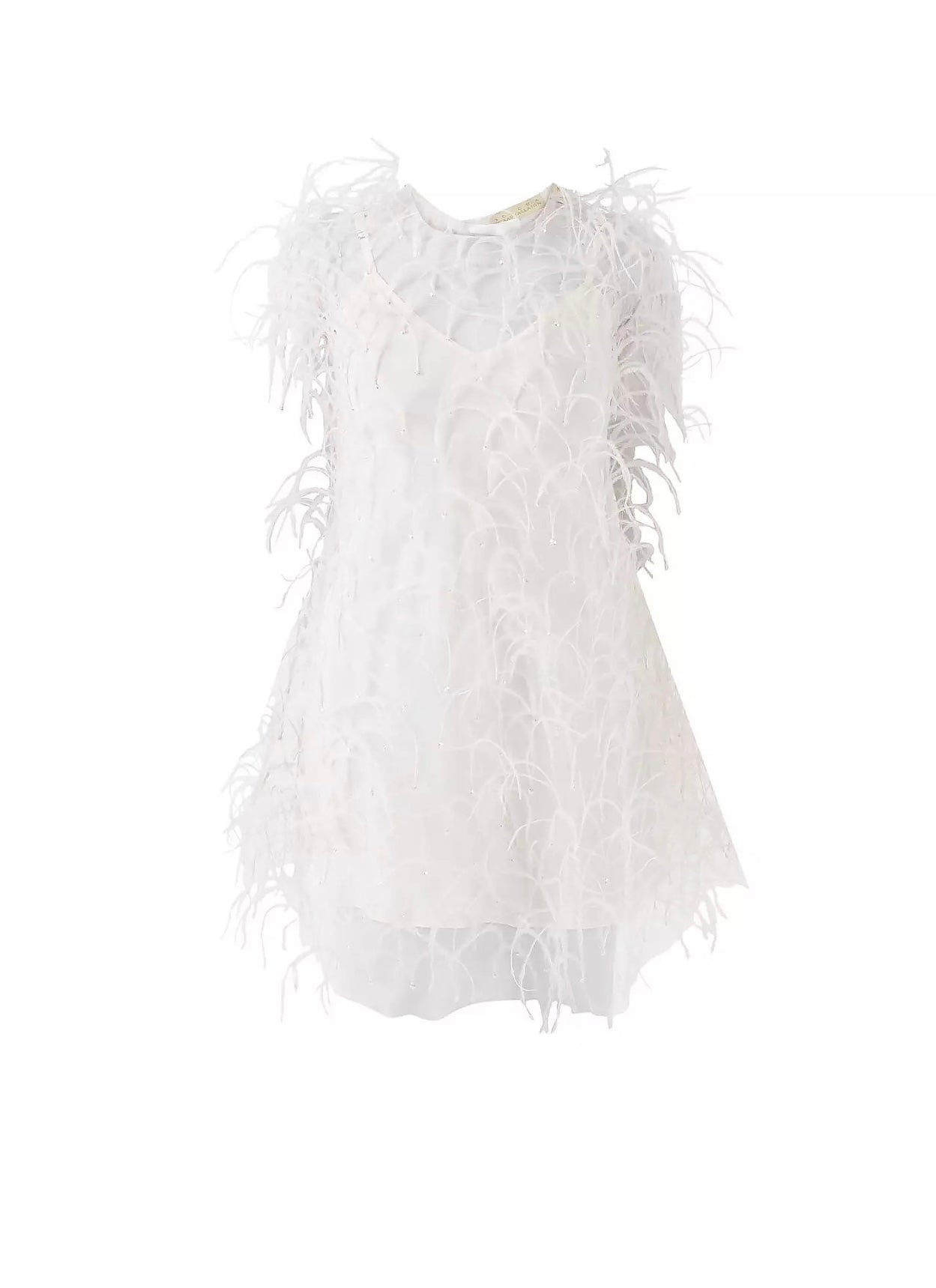 LuxuryPromise SorchaO'Raghallaigh Two-Tone Tulle Feather Dress