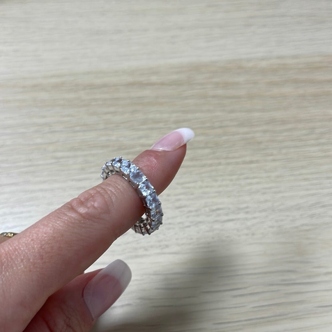 LuxuryPromise Square silver eternity band - Uz17