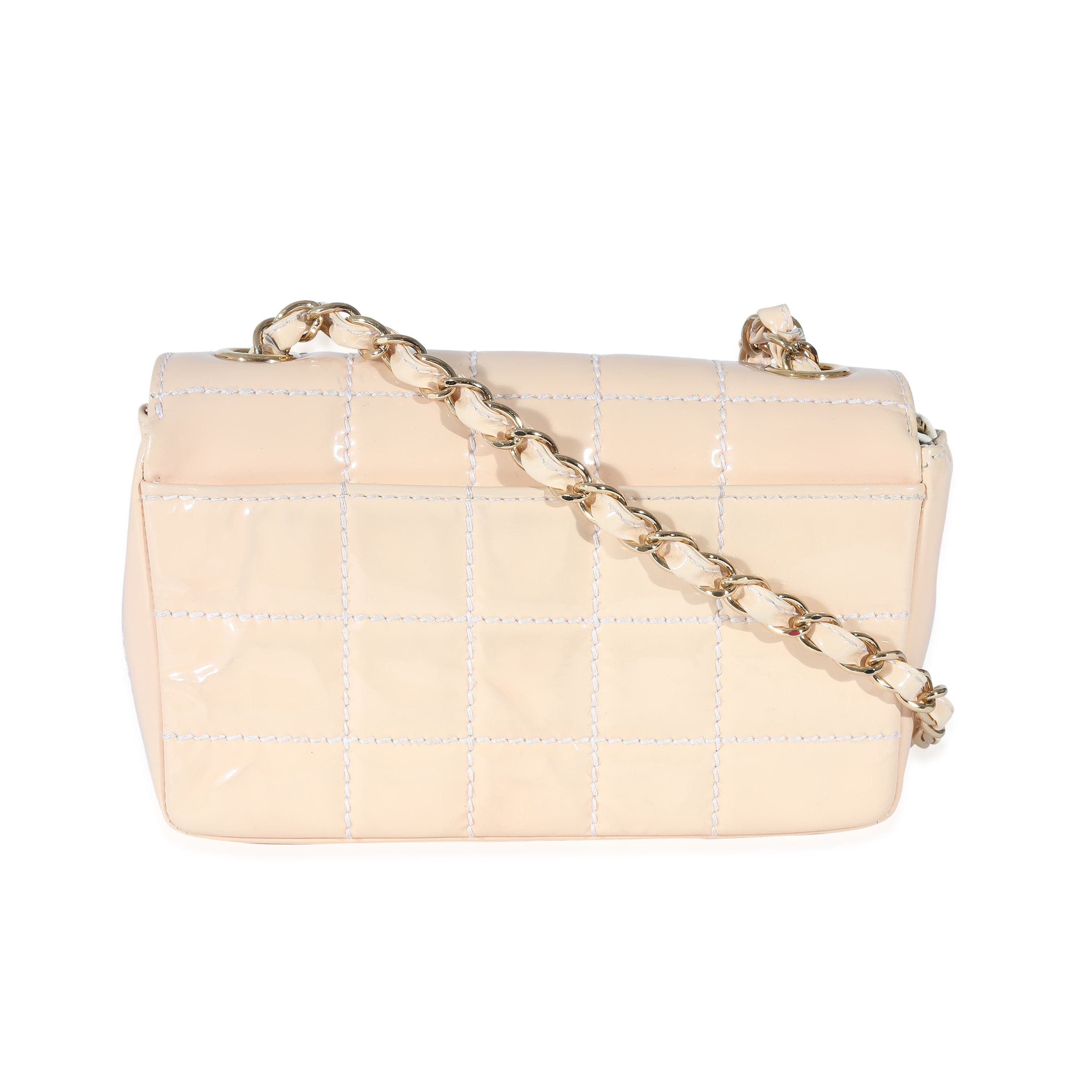 LuxuryPromise Vintage Chanel Beige Patent Mini Single Flap Bag KRC21048-FD