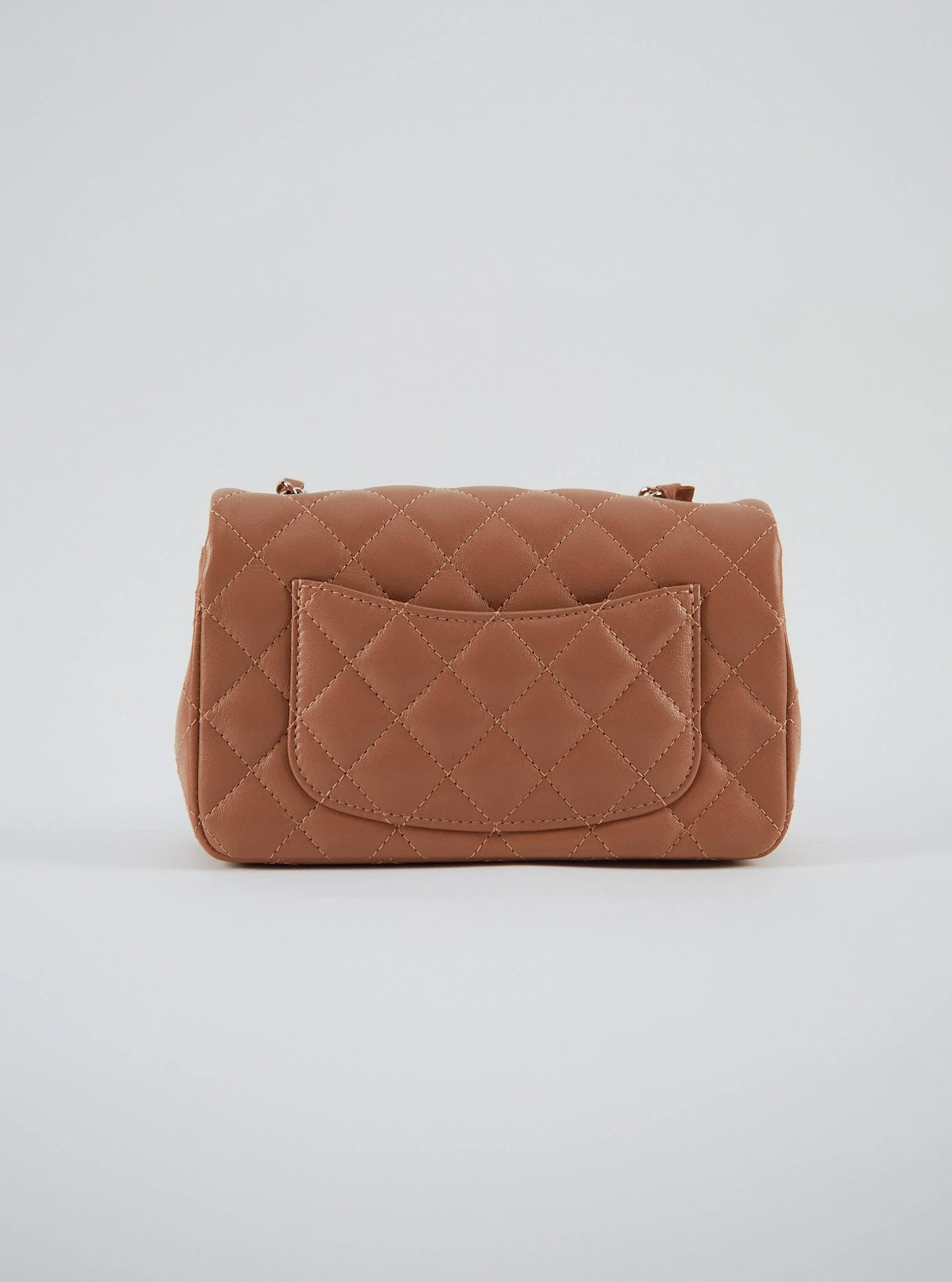 LuxuryVault CHANEL MINI FLAP BAG CARAMEL Lambskin Leather with Gold-Tone Hardware