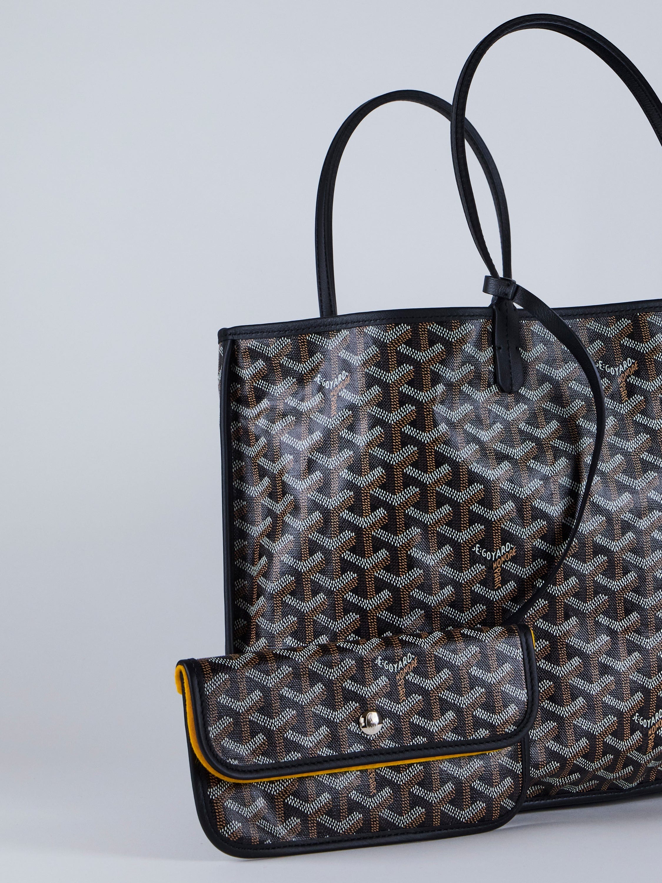 LuxuryVault GOYARD Anjou PM Tote Bag in Black