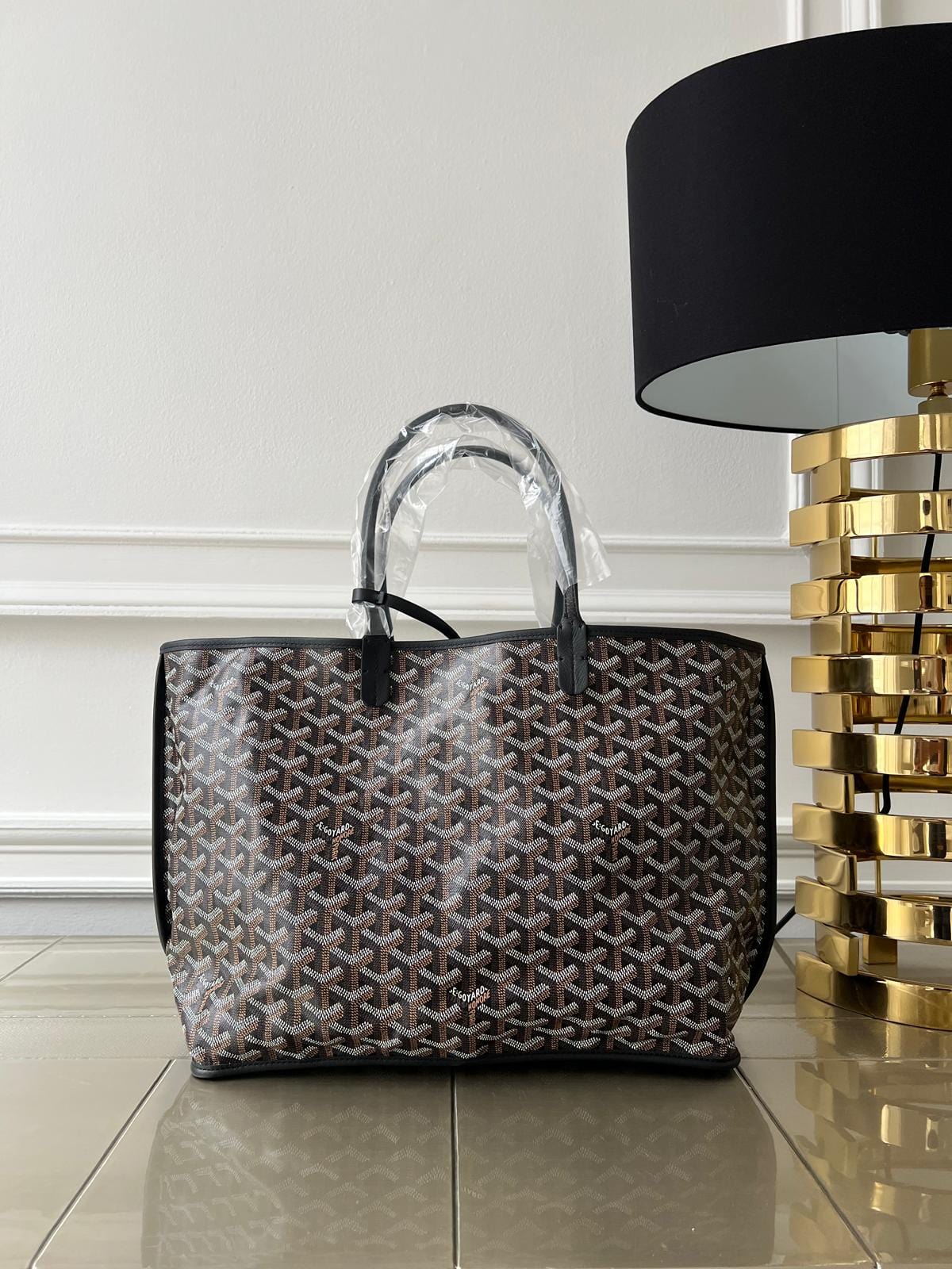 LuxuryVault GOYARD Anjou PM Tote Bag in Black