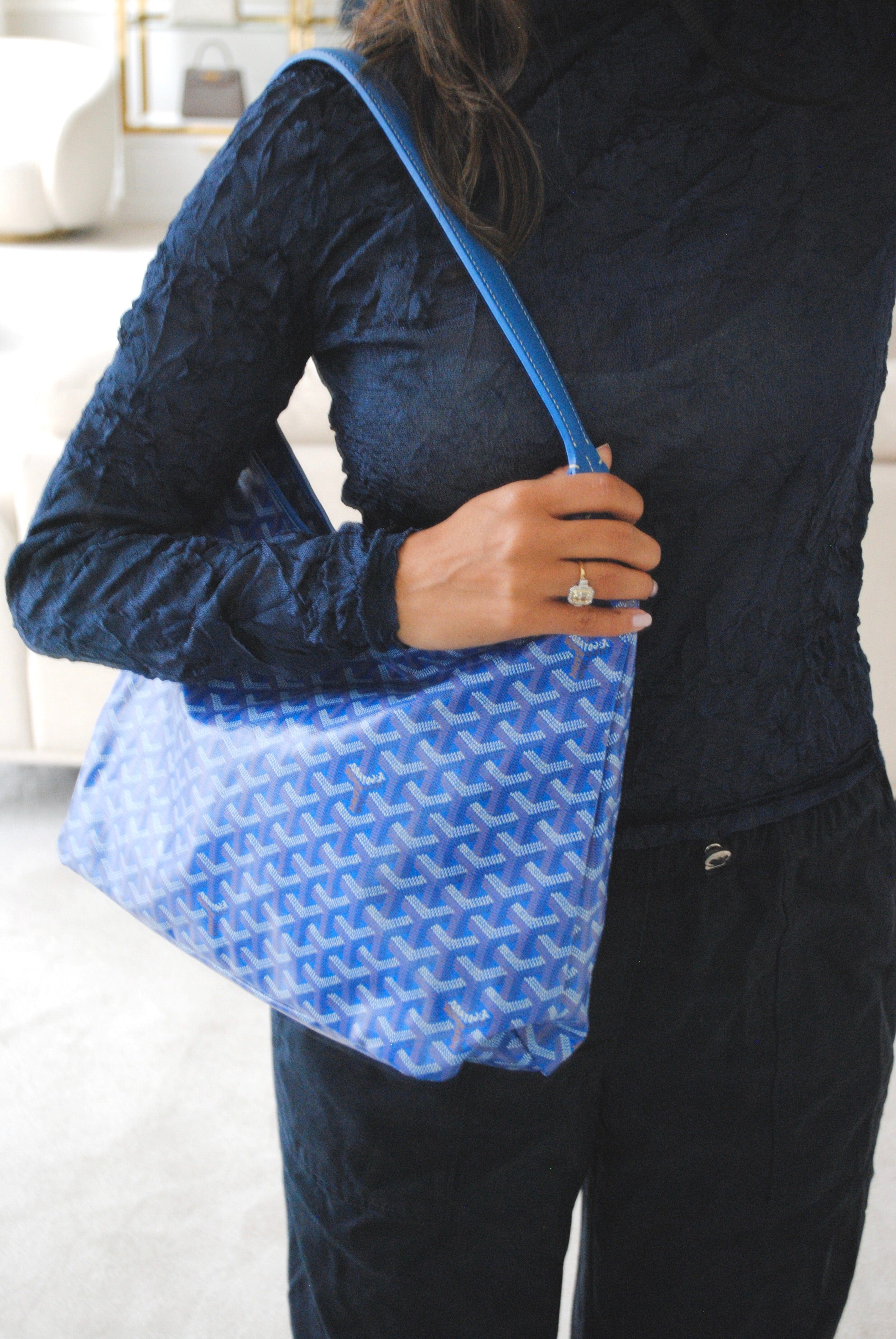 LuxuryVault GOYARD Bohème Hobo Bag in Sky Blue