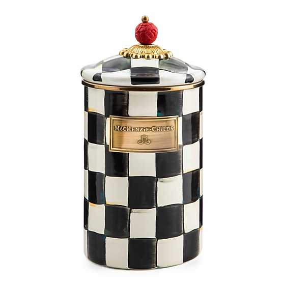 Mac Kenzie-Childs Courtly Check Enamel Canister - Large AGC1542