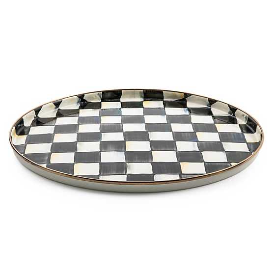 Mac Kenzie-Childs Courtly Check Enamel Round Tray AGC1540