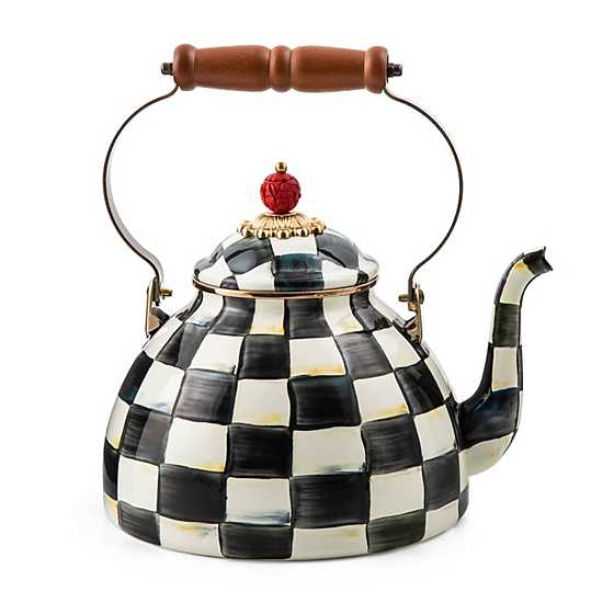 Mac Kenzie-Childs Courtly Check Enamel Tea Kettle - 3 Quart AGC1553