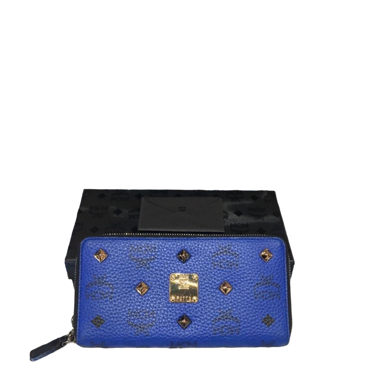 MCM MCM Long Wallet in Blue & Black