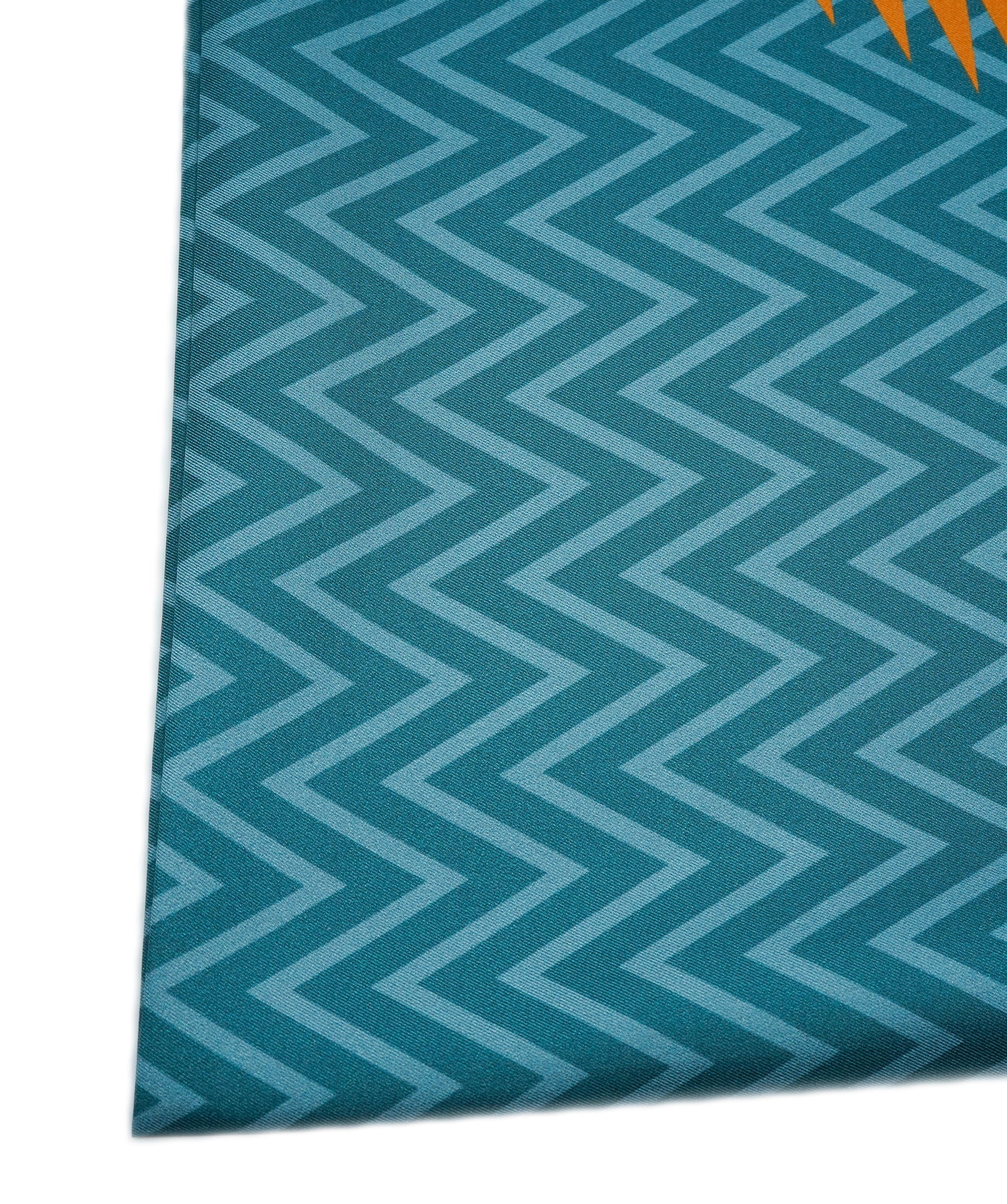 Missoni Missoni Light Blue/Sage Silk Square Scarf ASL9913