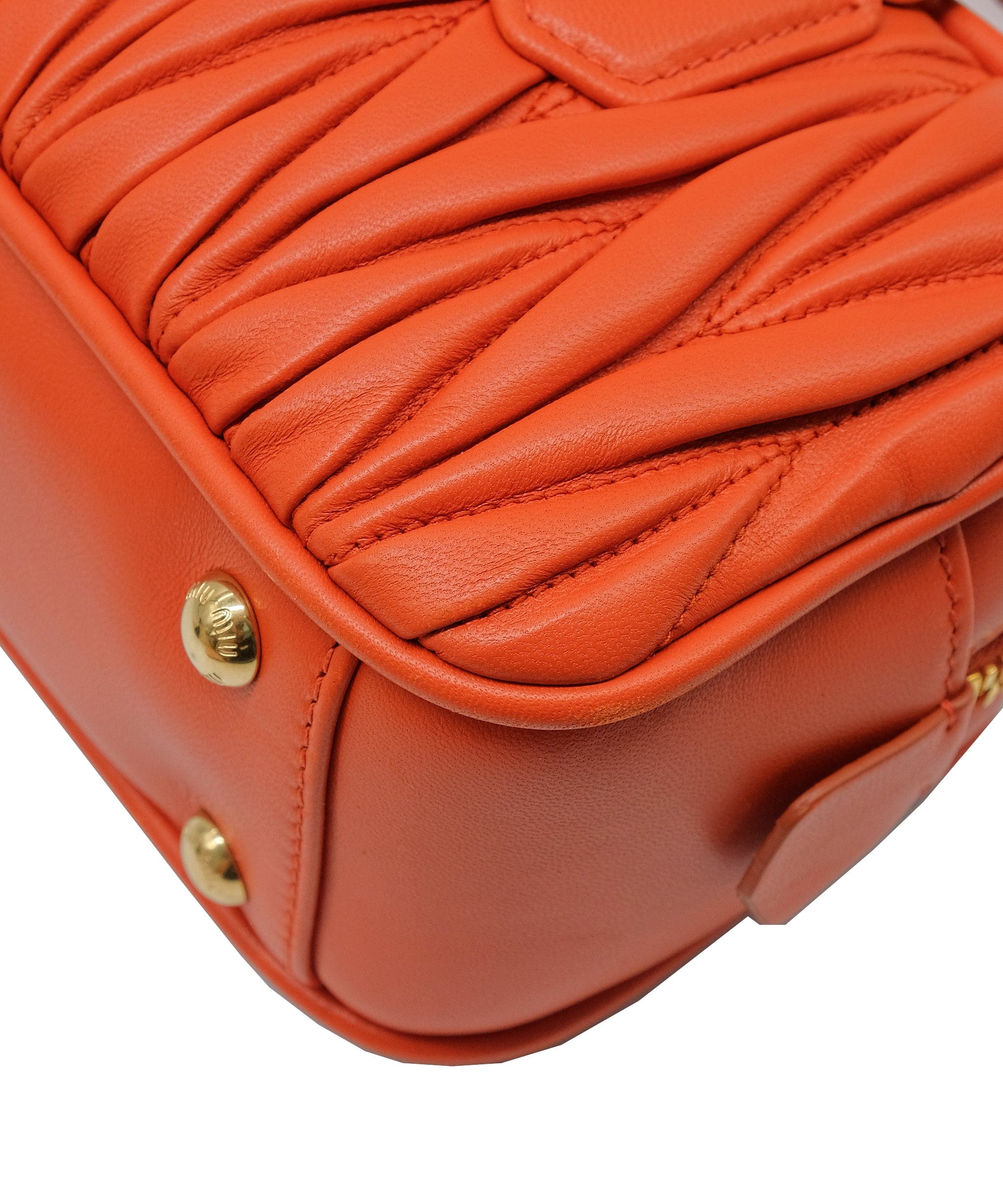 Miu Miu Miu Miu Arcadie Orange Leather Bag RJC3728