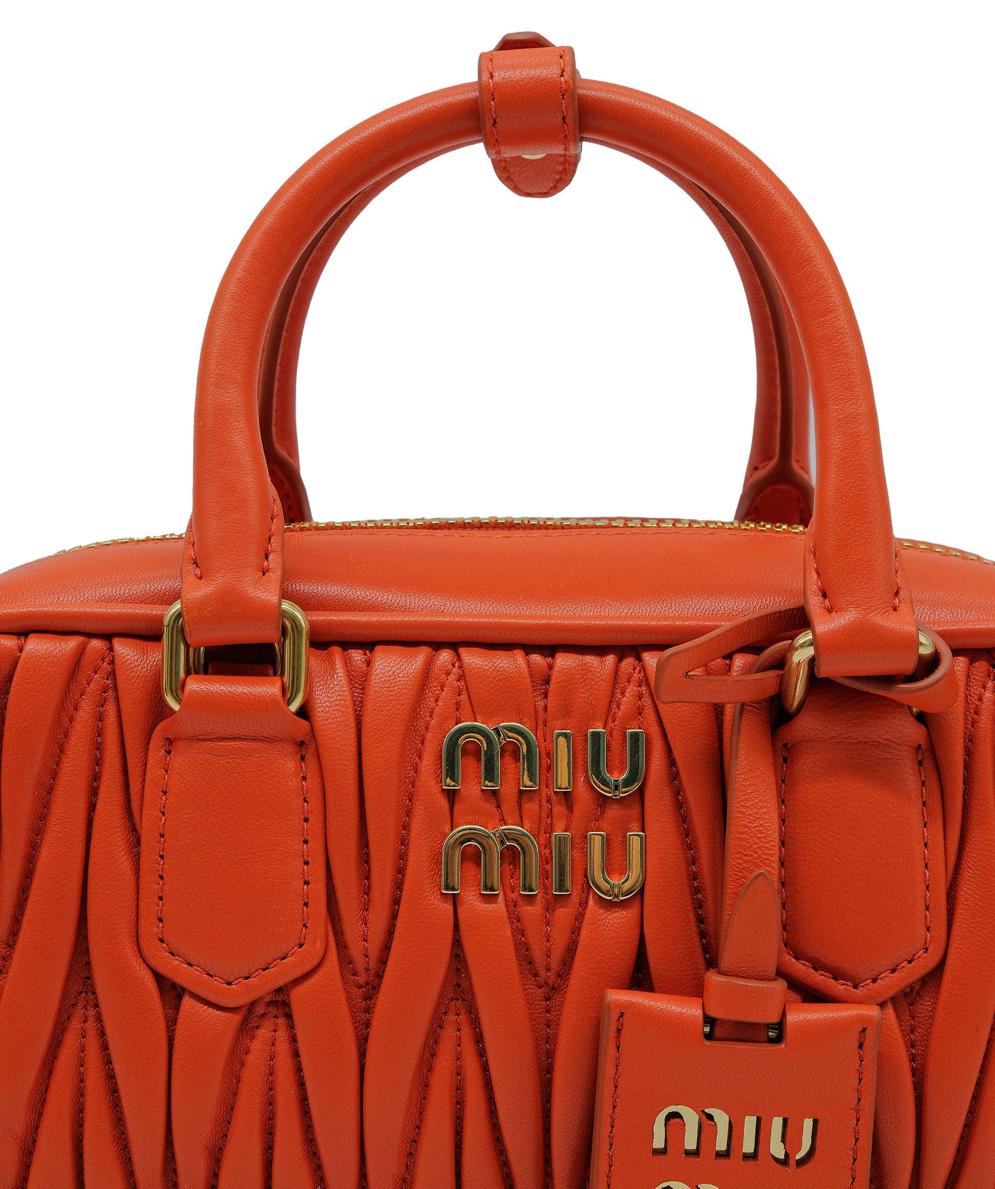 Miu Miu Miu Miu Arcadie Orange Leather Bag RJC3728