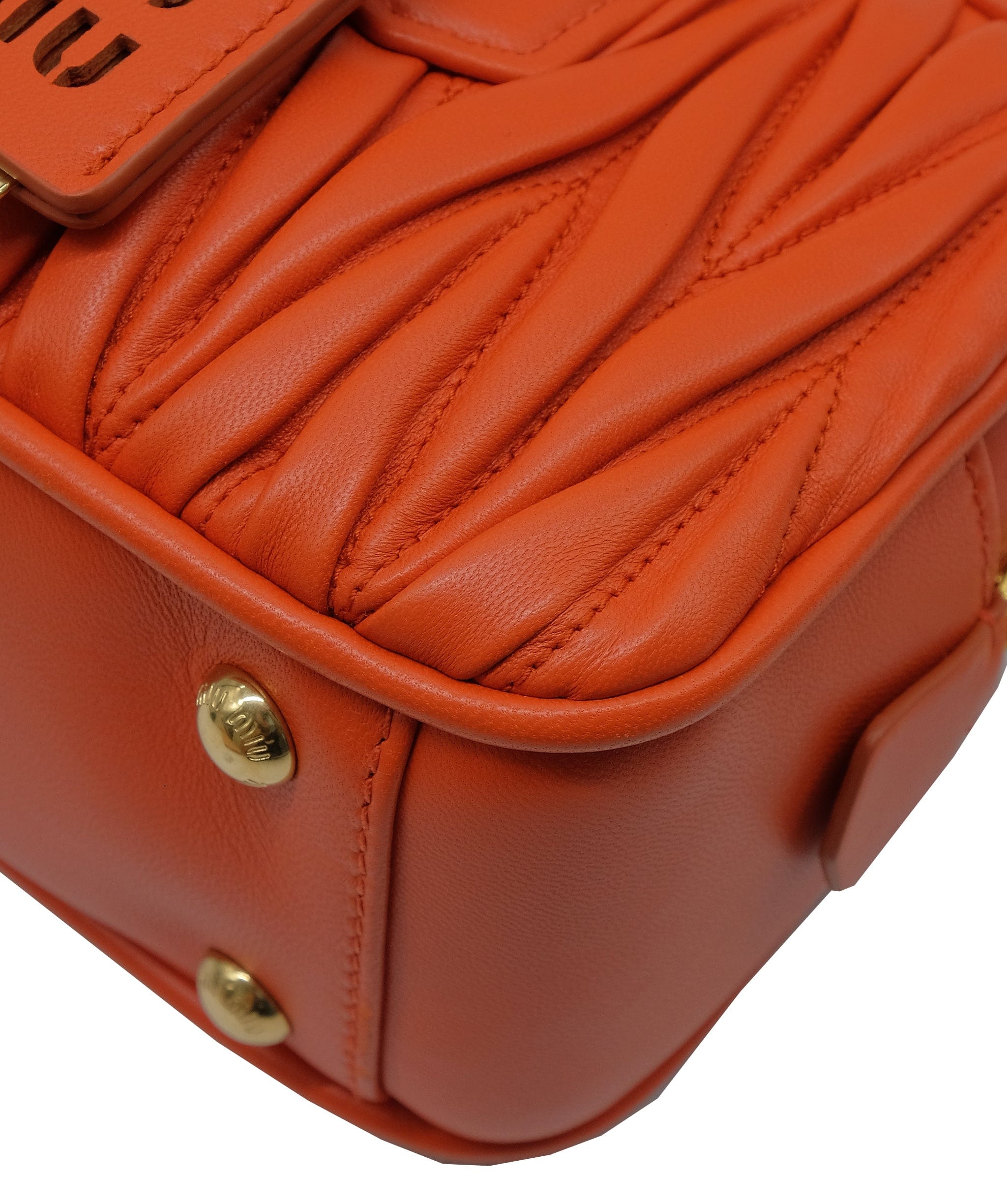 Miu Miu Miu Miu Arcadie Orange Leather Bag RJC3728