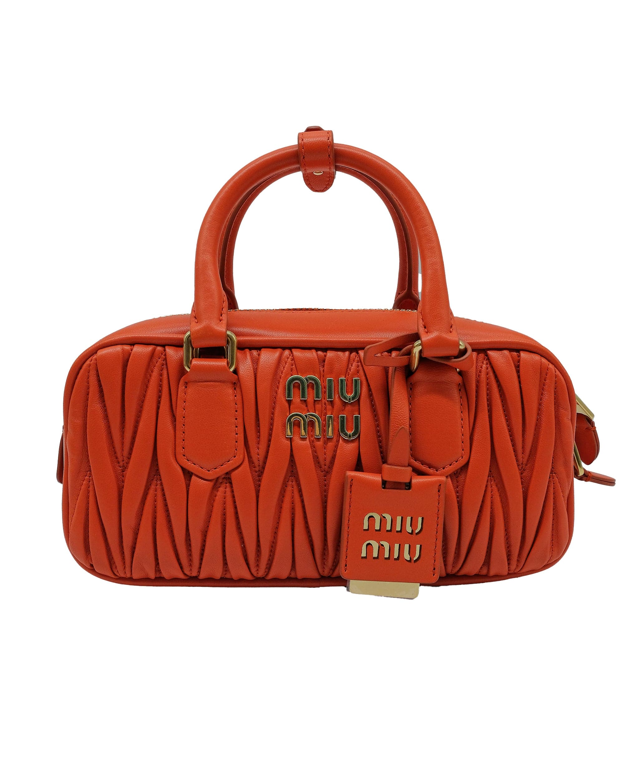 Miu Miu Miu Miu Arcadie Orange Leather Bag RJC3728