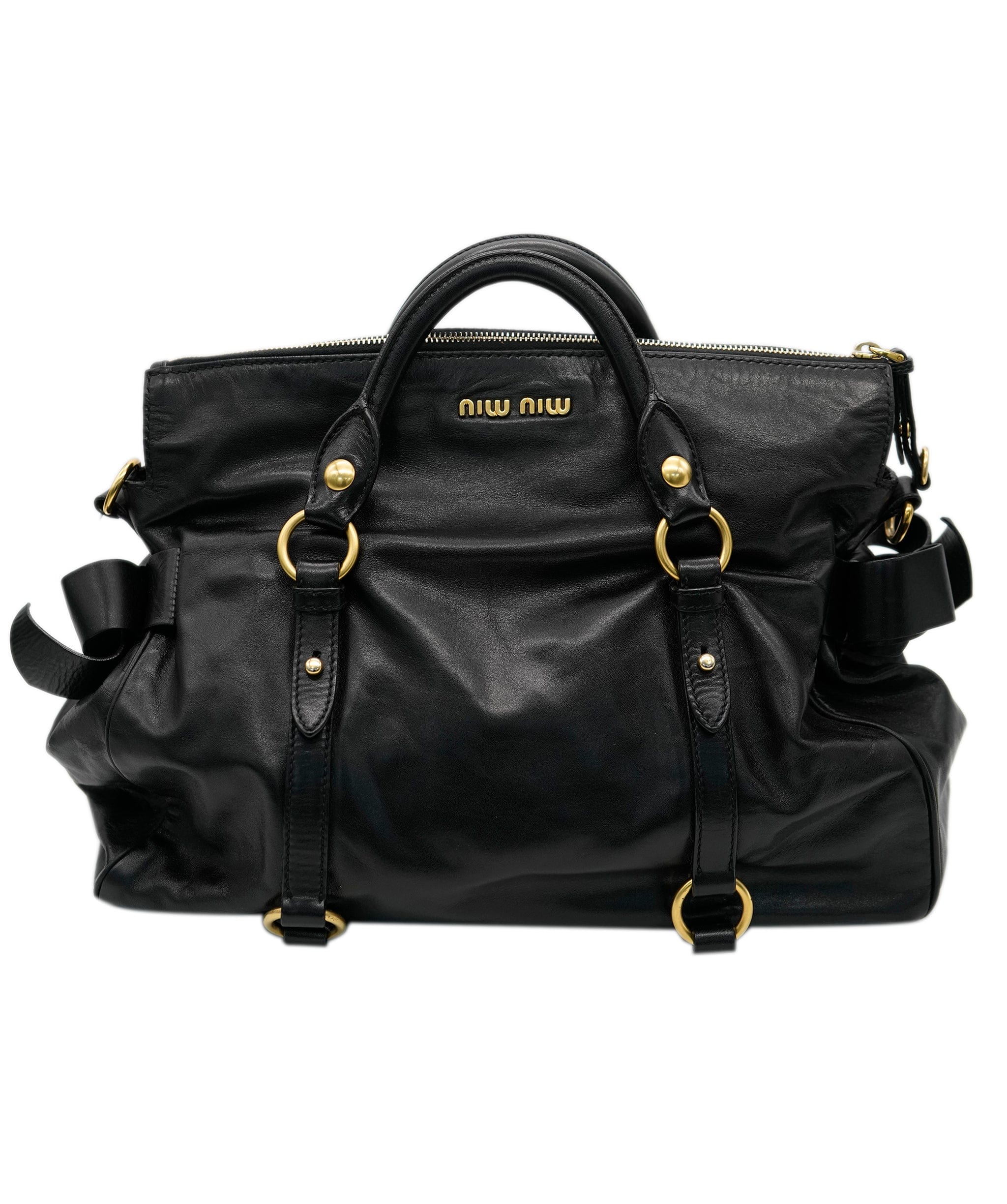 Miu Miu Miu Miu black slouchy tote with GHW - AJC0780