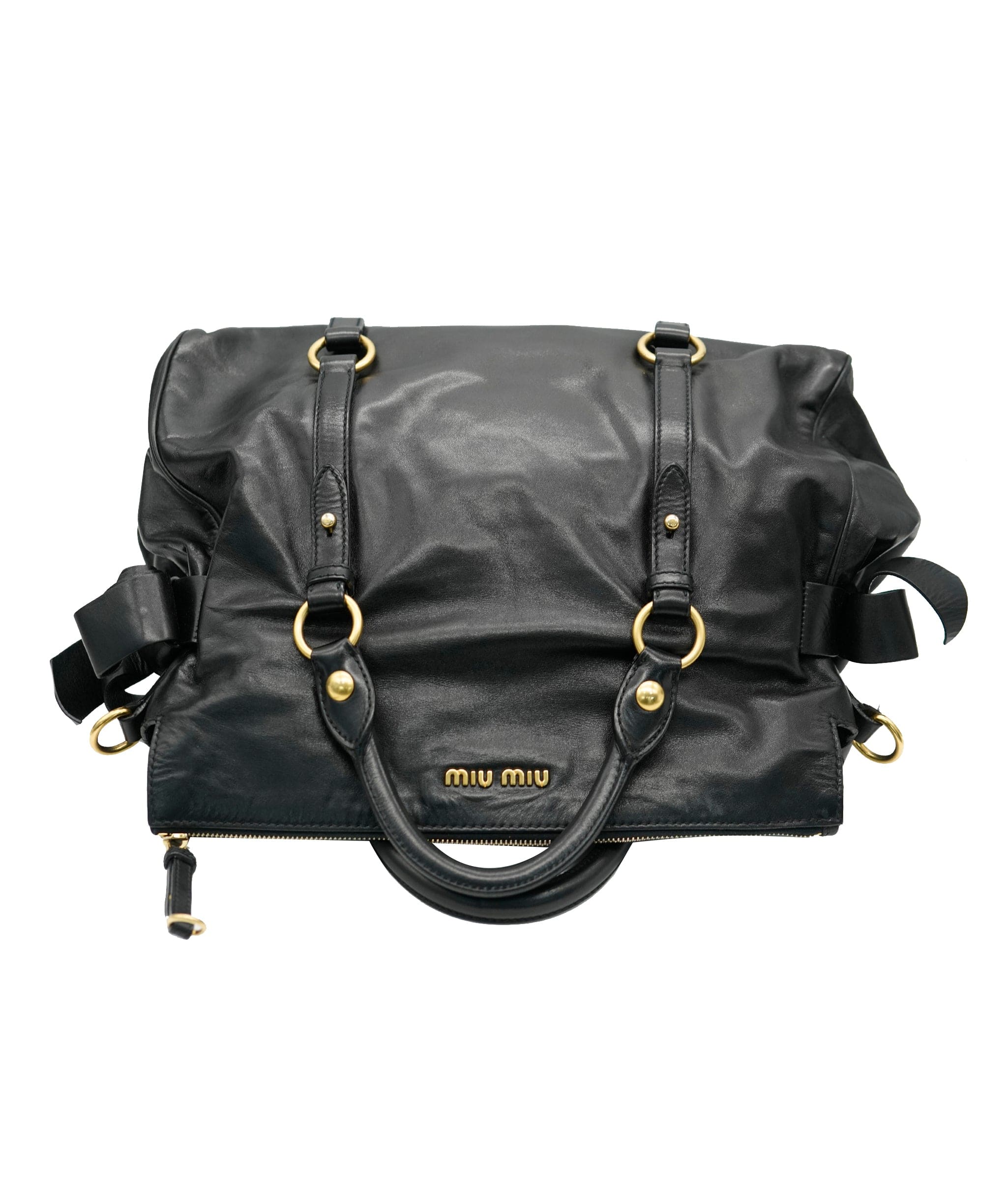 Miu Miu Miu Miu black slouchy tote with GHW - AJC0780