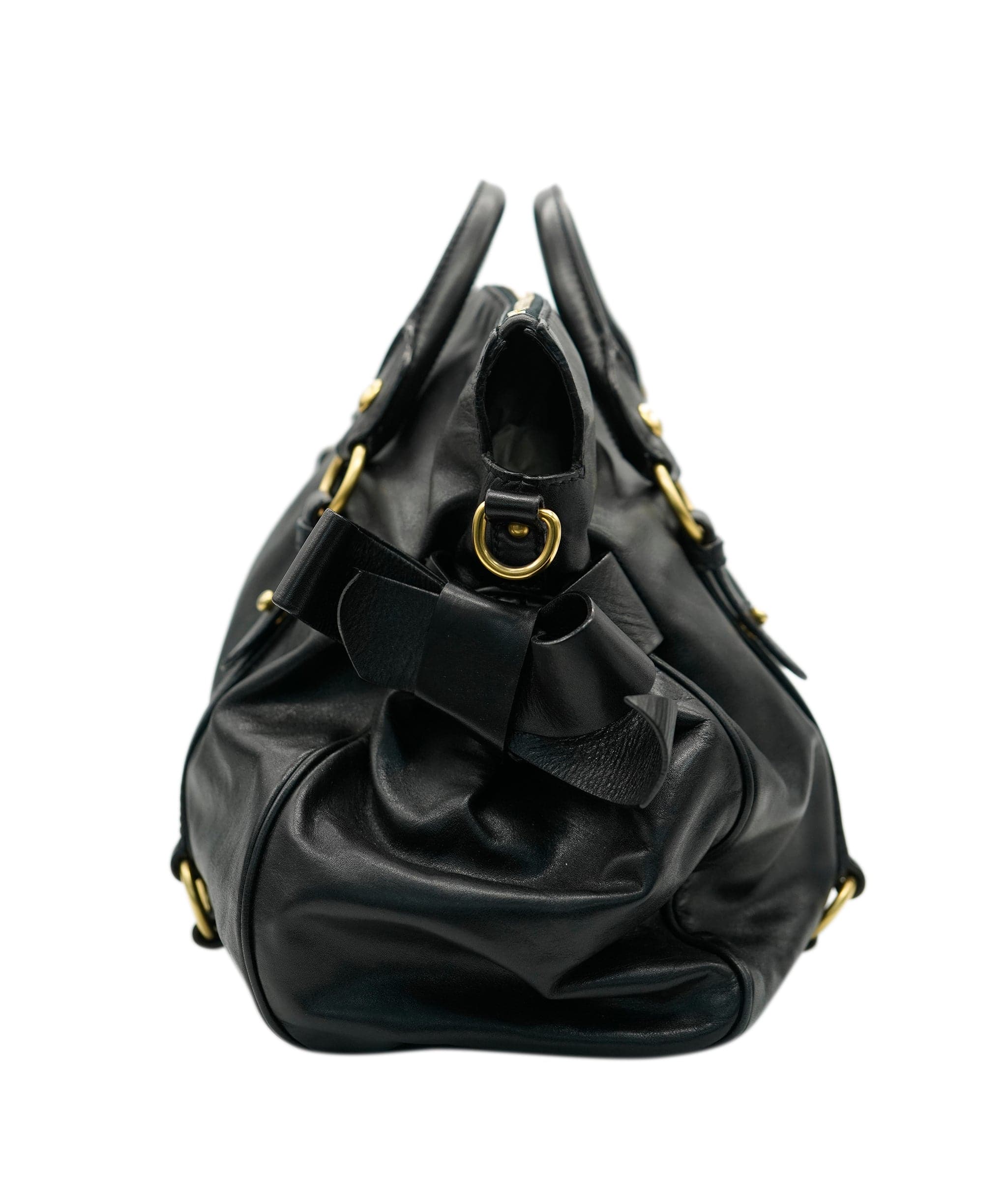 Miu Miu Miu Miu black slouchy tote with GHW - AJC0780