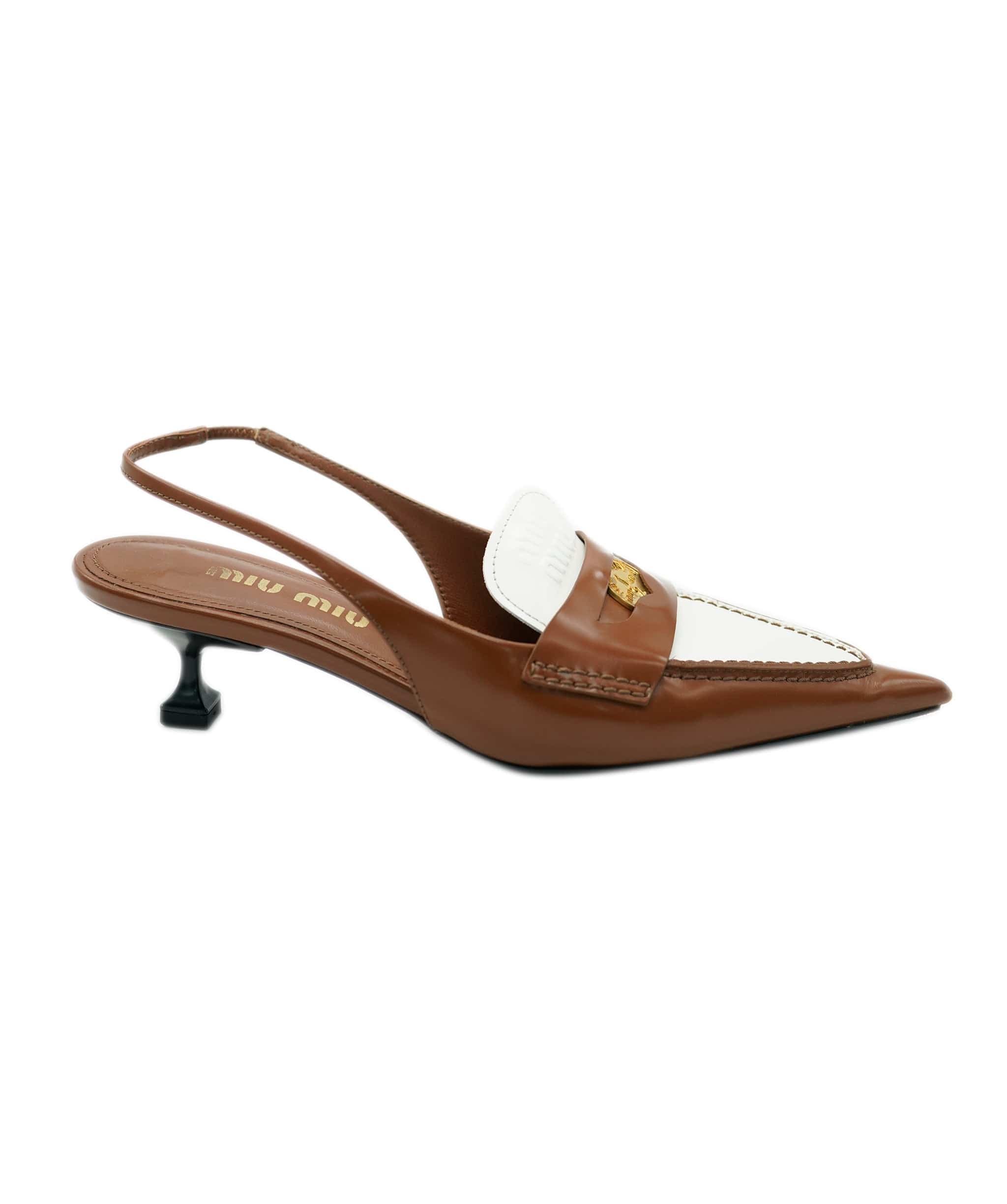 Miu Miu Miu Miu Heels Brown Slingback  ALC1637