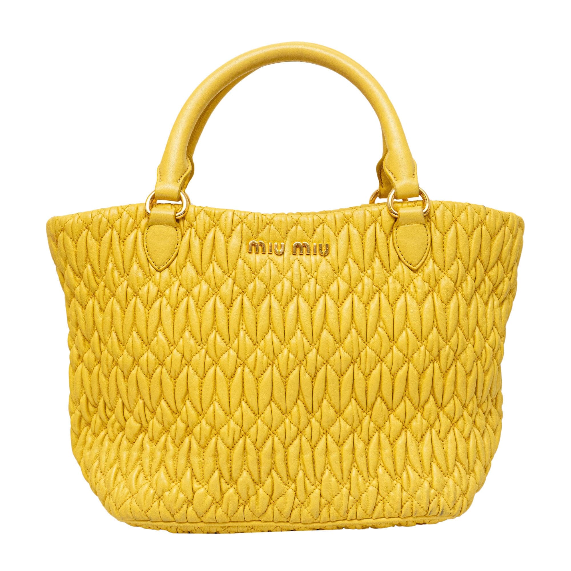 Miumiu Miu Miu 2way Tote Yellow SKC-MIU51567B