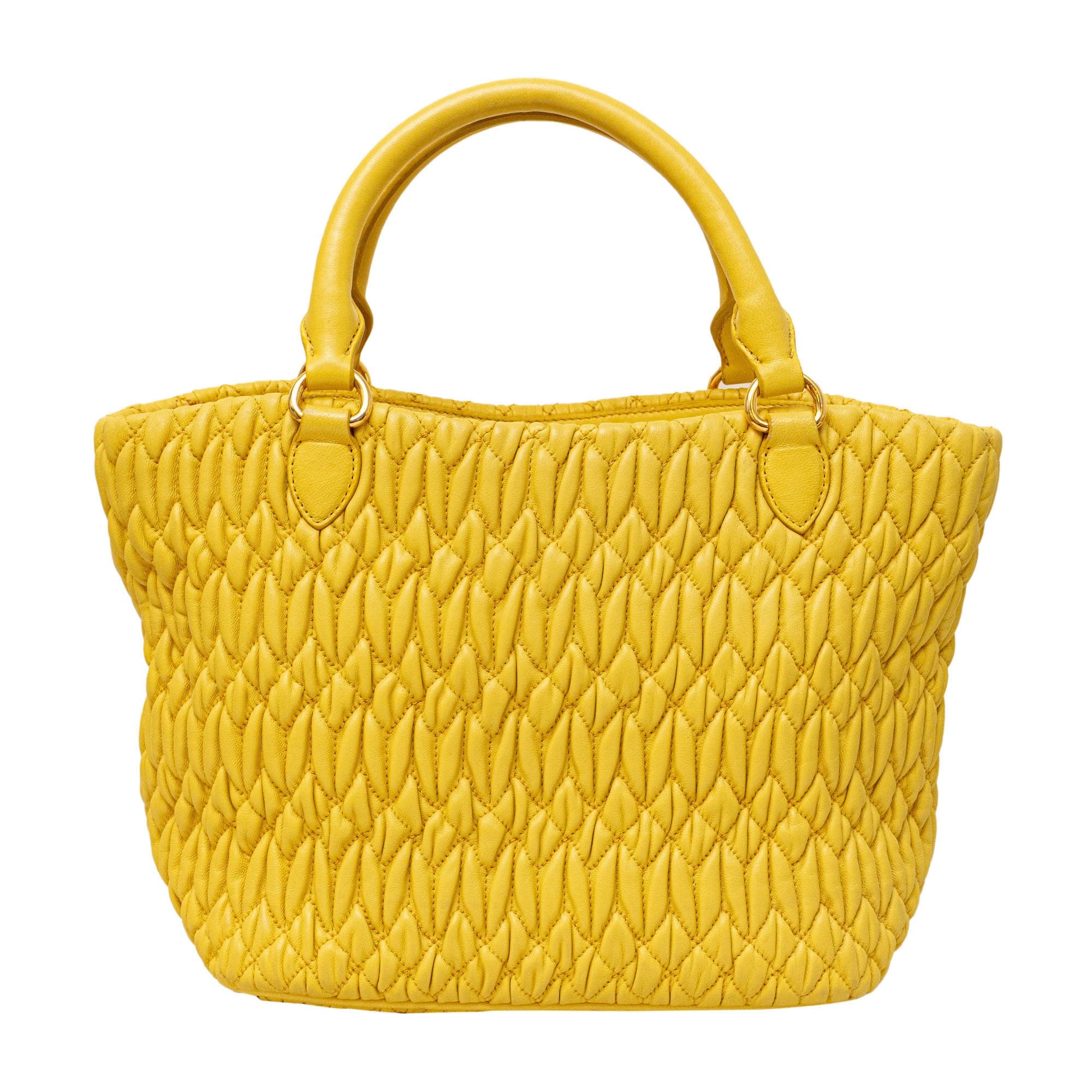 Miumiu Miu Miu 2way Tote Yellow SKC-MIU51567B