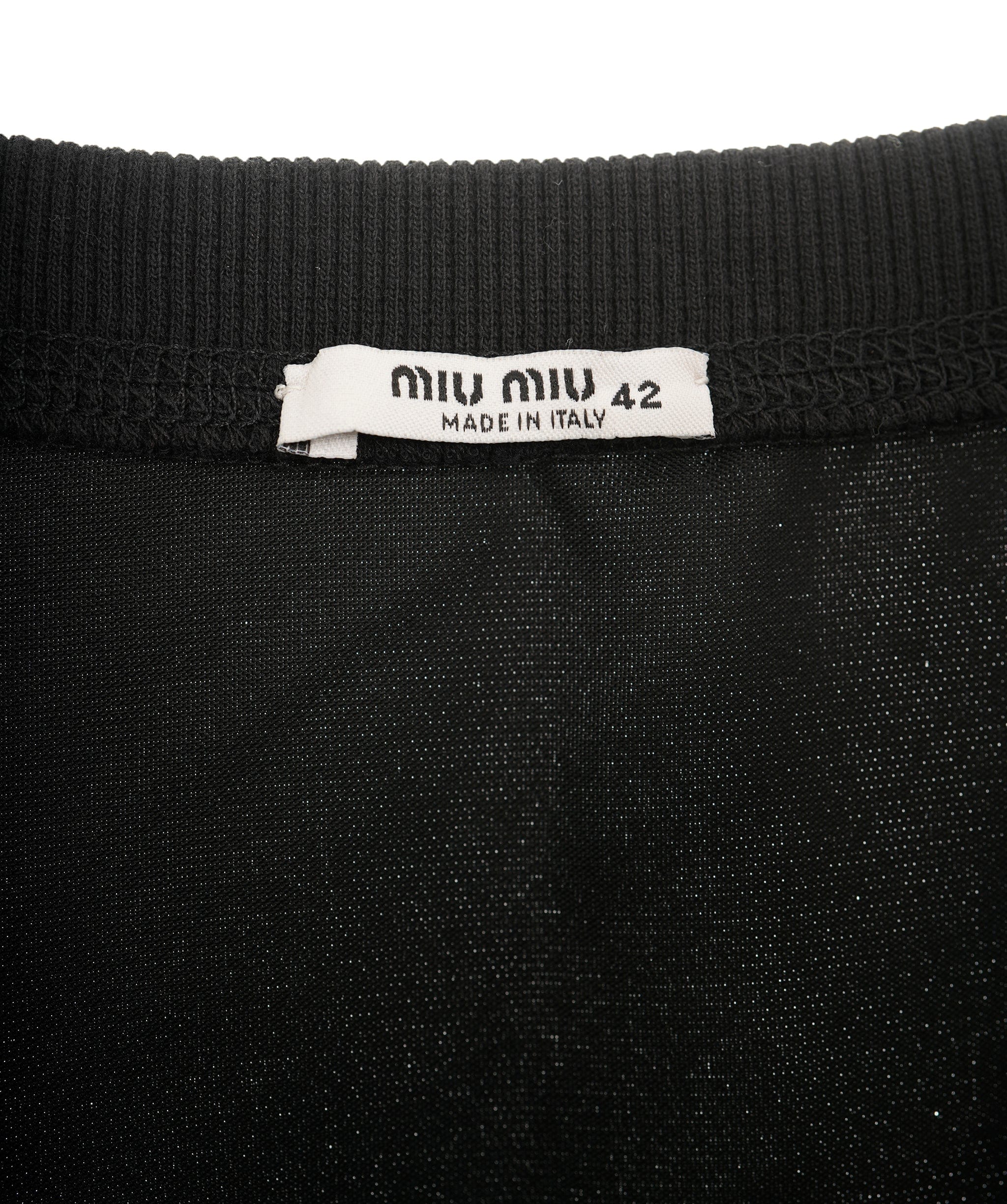 Miumiu Miu Miu Black Logo Dress 42 ALC0925