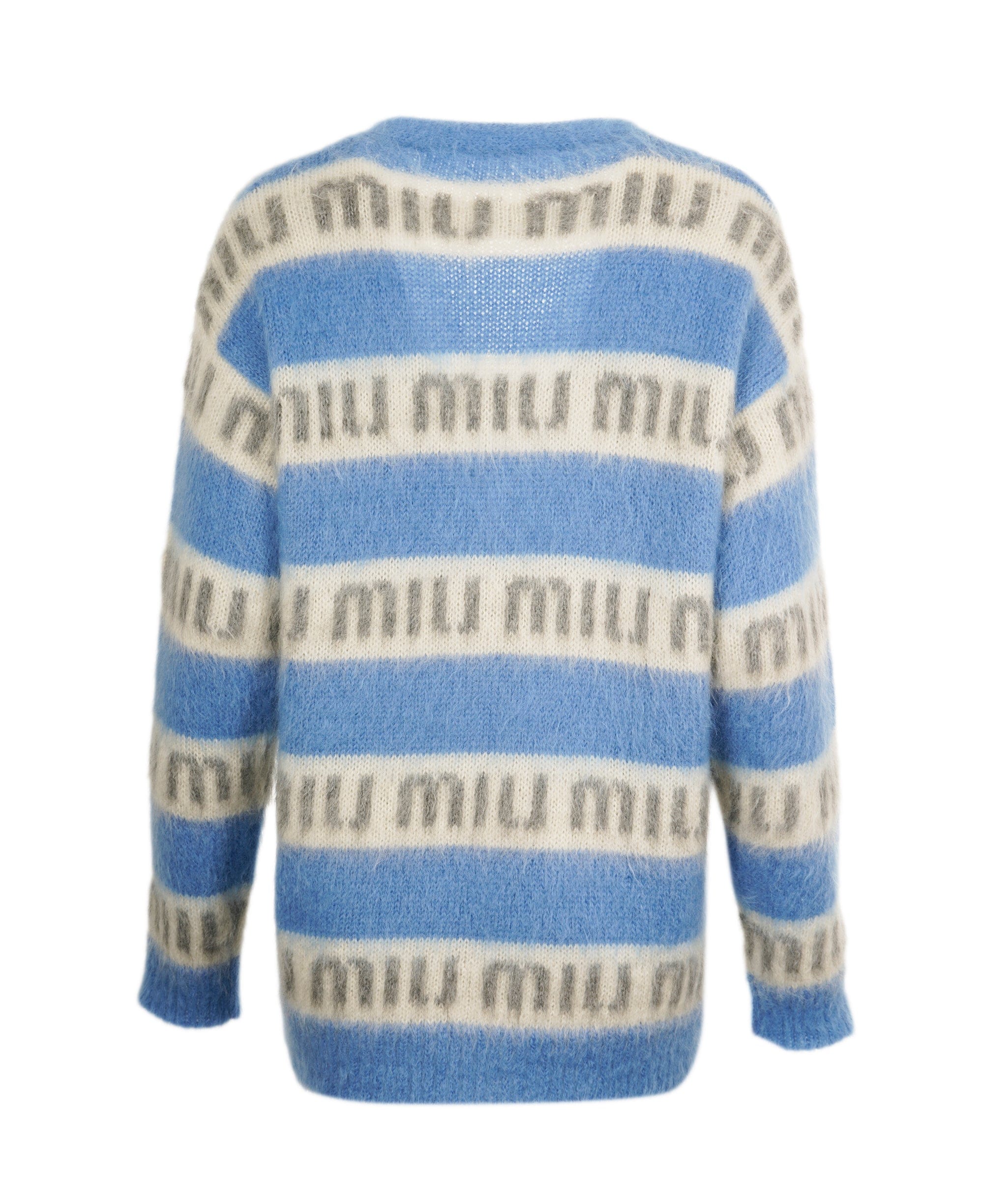 Miumiu Miu Miu Blue Logo Cardigan ALL0446