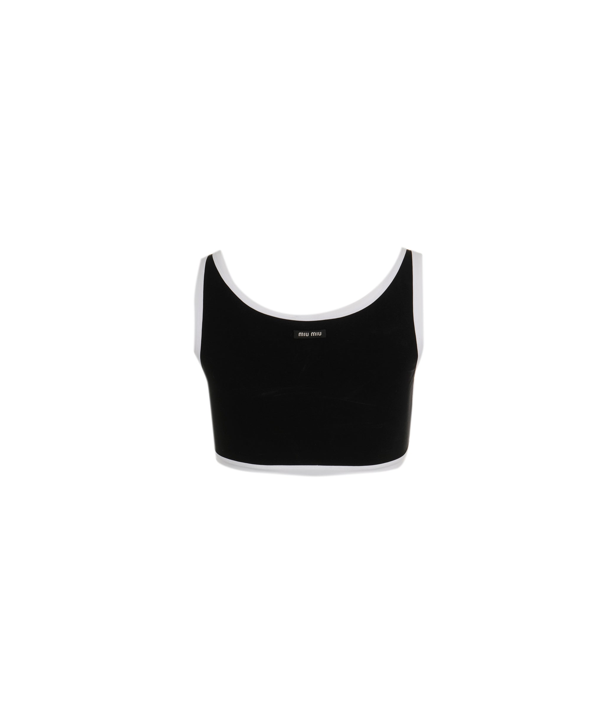 Miumiu Miu miu crop top black and white size small AGL2431