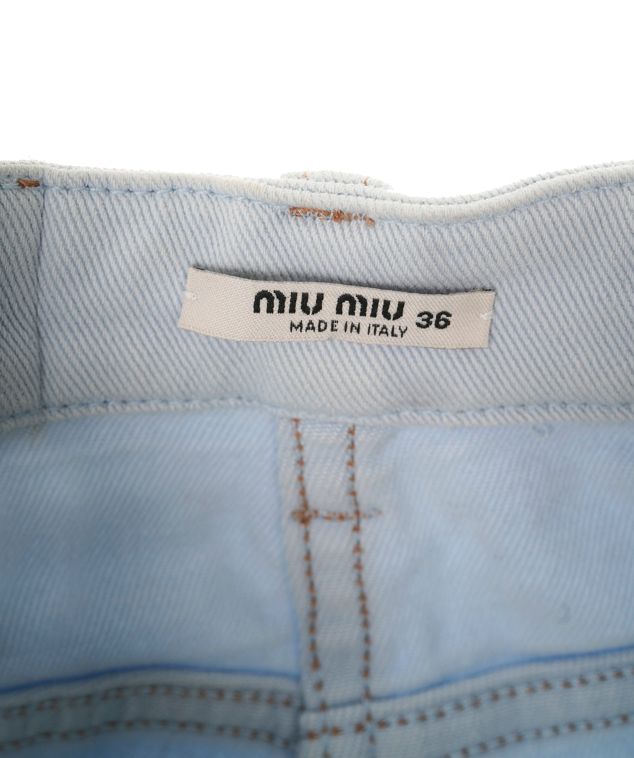 Miumiu Miu Miu Denim Logo Jeans ALC0842