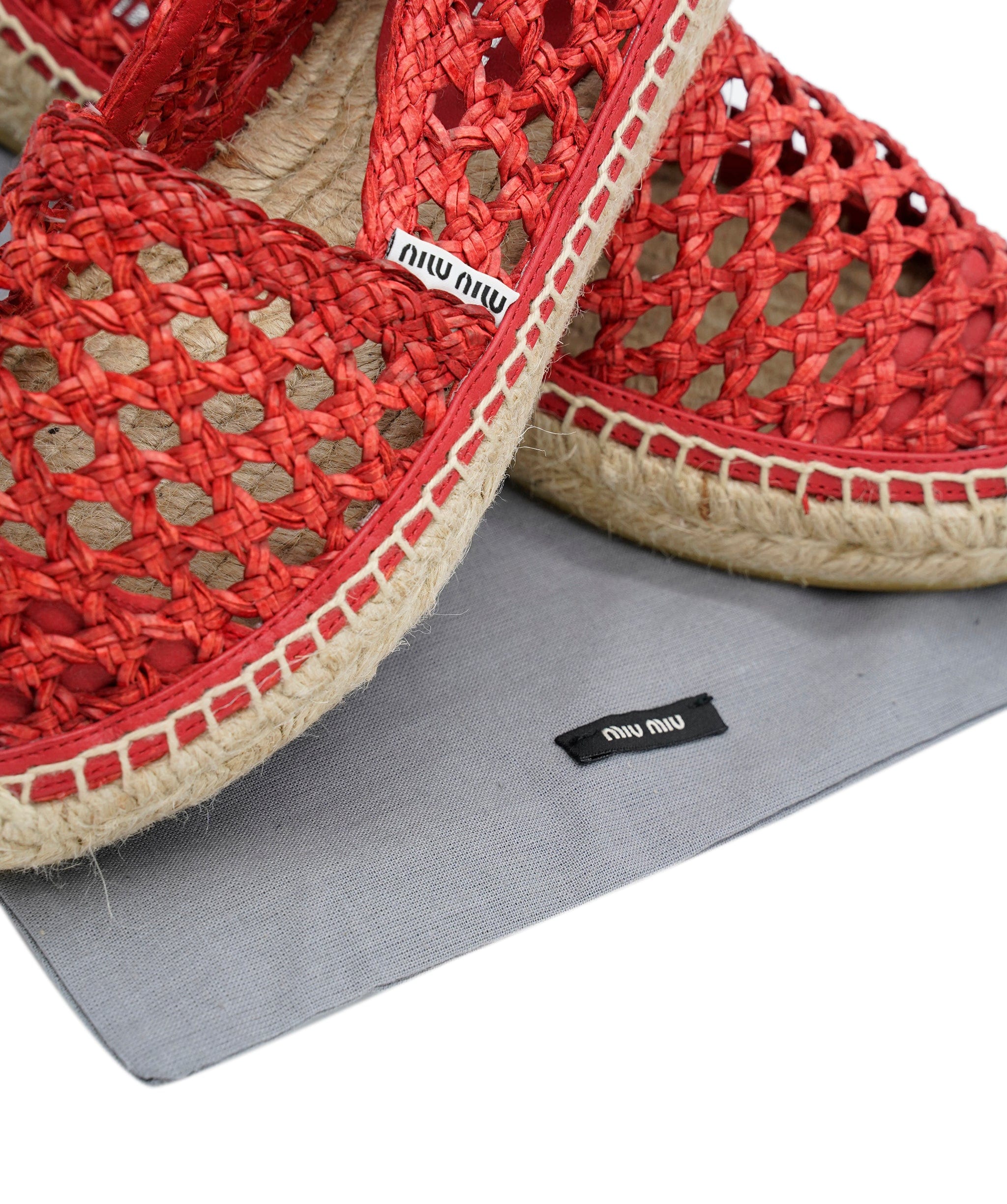 Miumiu Miu miu red espadrilles size 35 ALC0739