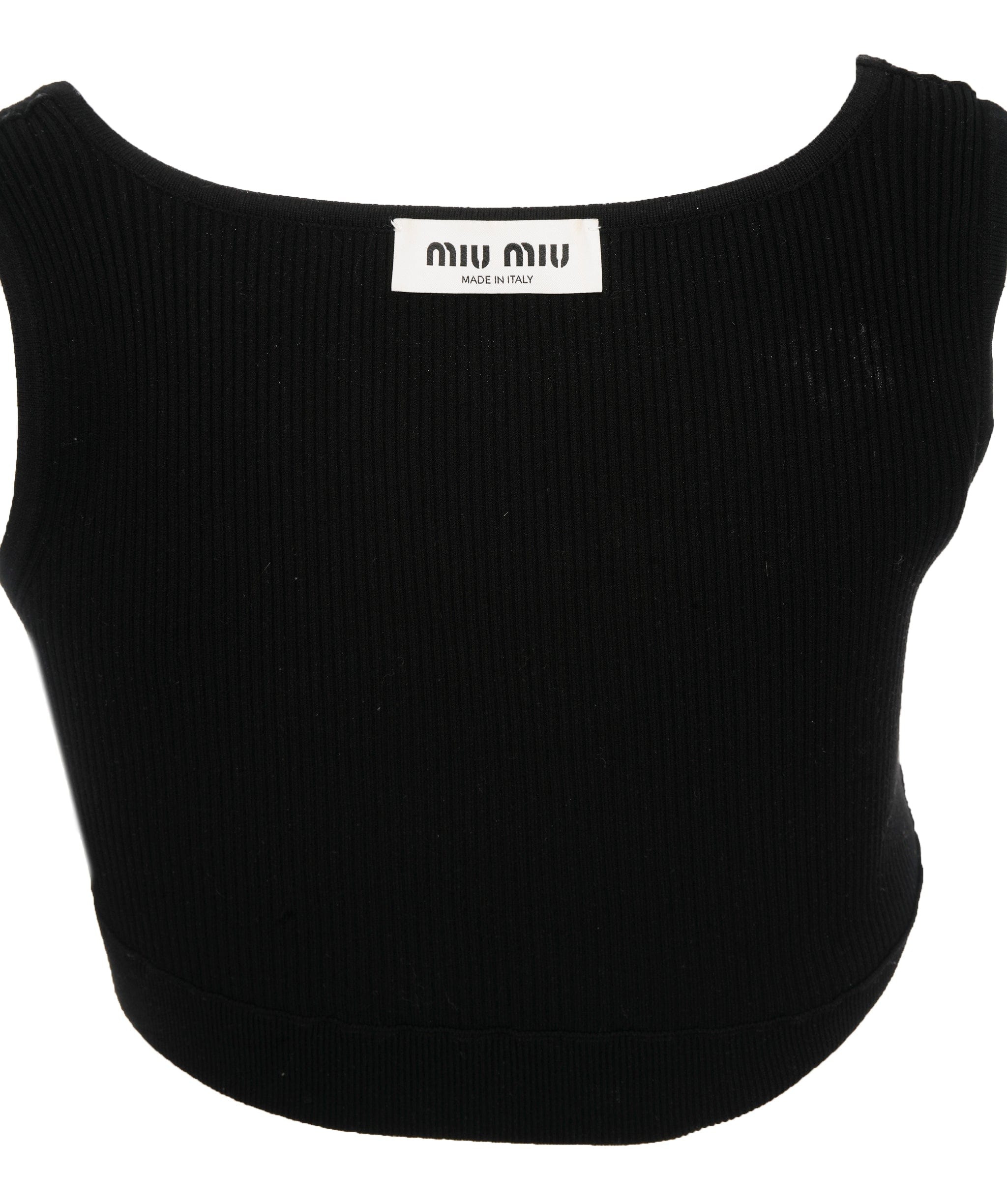 Miumiu Miu Miu Black Cropped Top  ALL0531