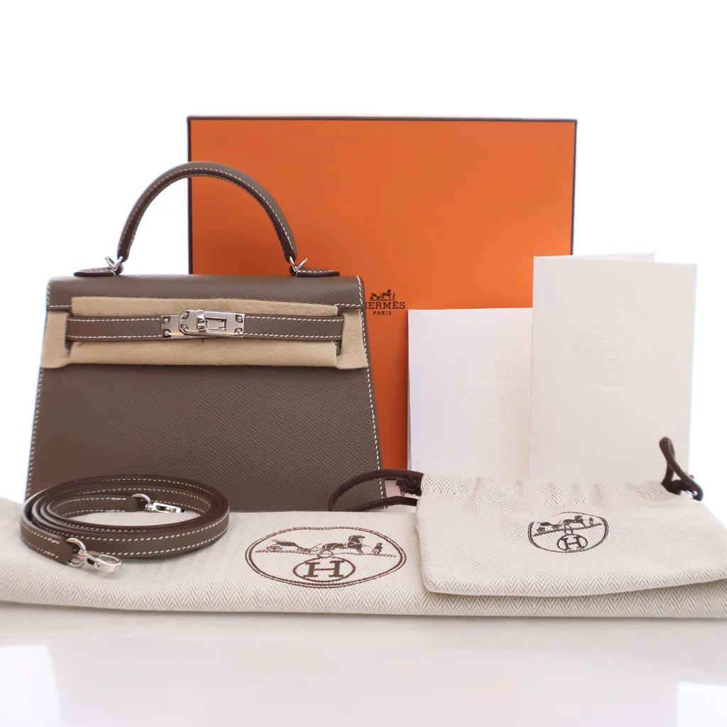 Hermes Mini Kelly Etoupe Epsom RP0F8A