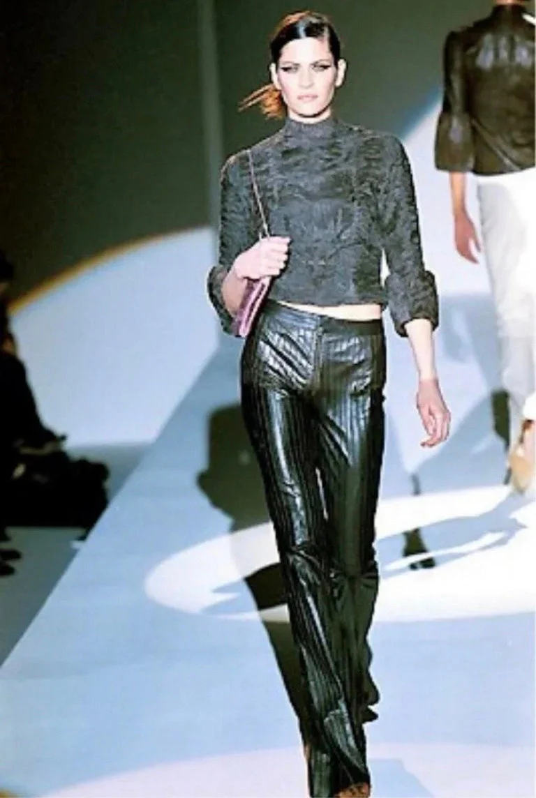 Gucci Tom Ford Leather Trousers Black 42
