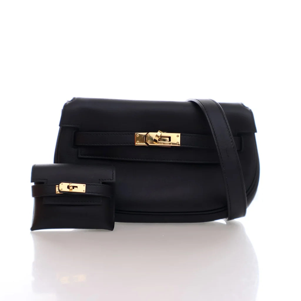 Hermes Noir Swift Kelly Moove L-6SGU3E