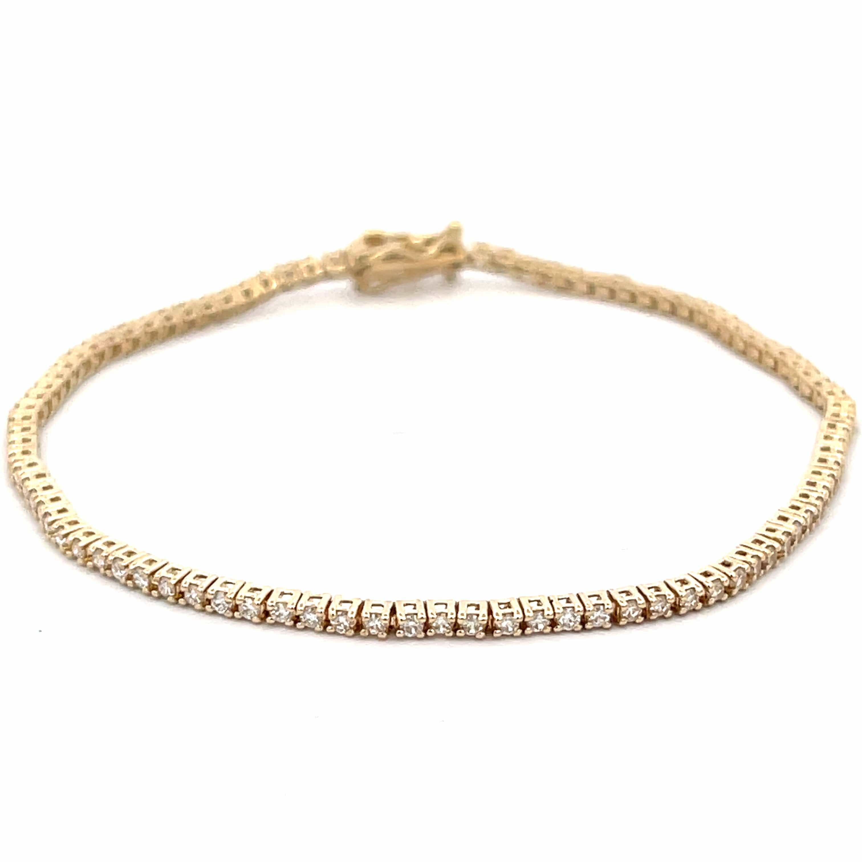 myGemma Diamond Tennis Bracelet in 14K Yellow Gold (1 CTW)