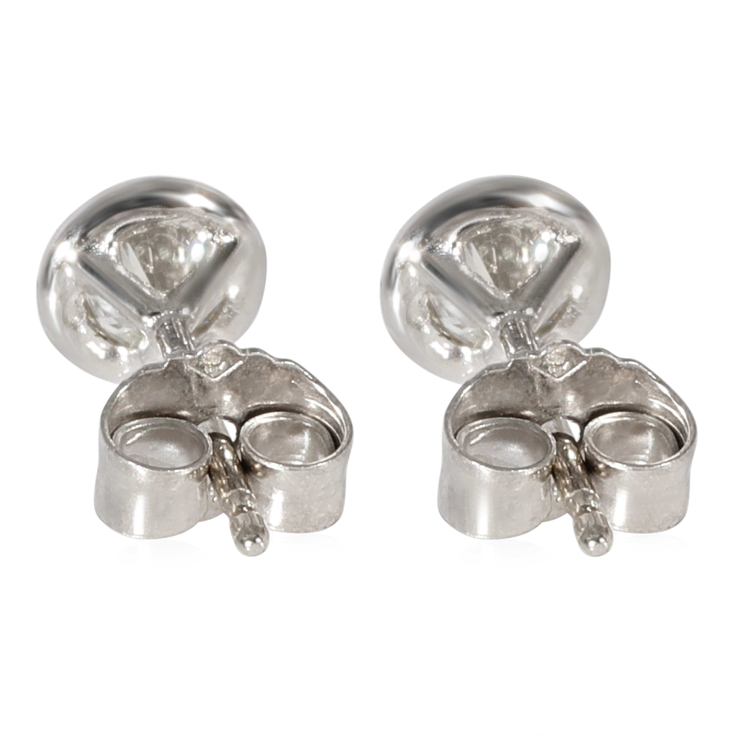 myGemma Diamond Bezel Set Stud Earrings in 14K White Gold (0.31 CTW G-H/VS2)