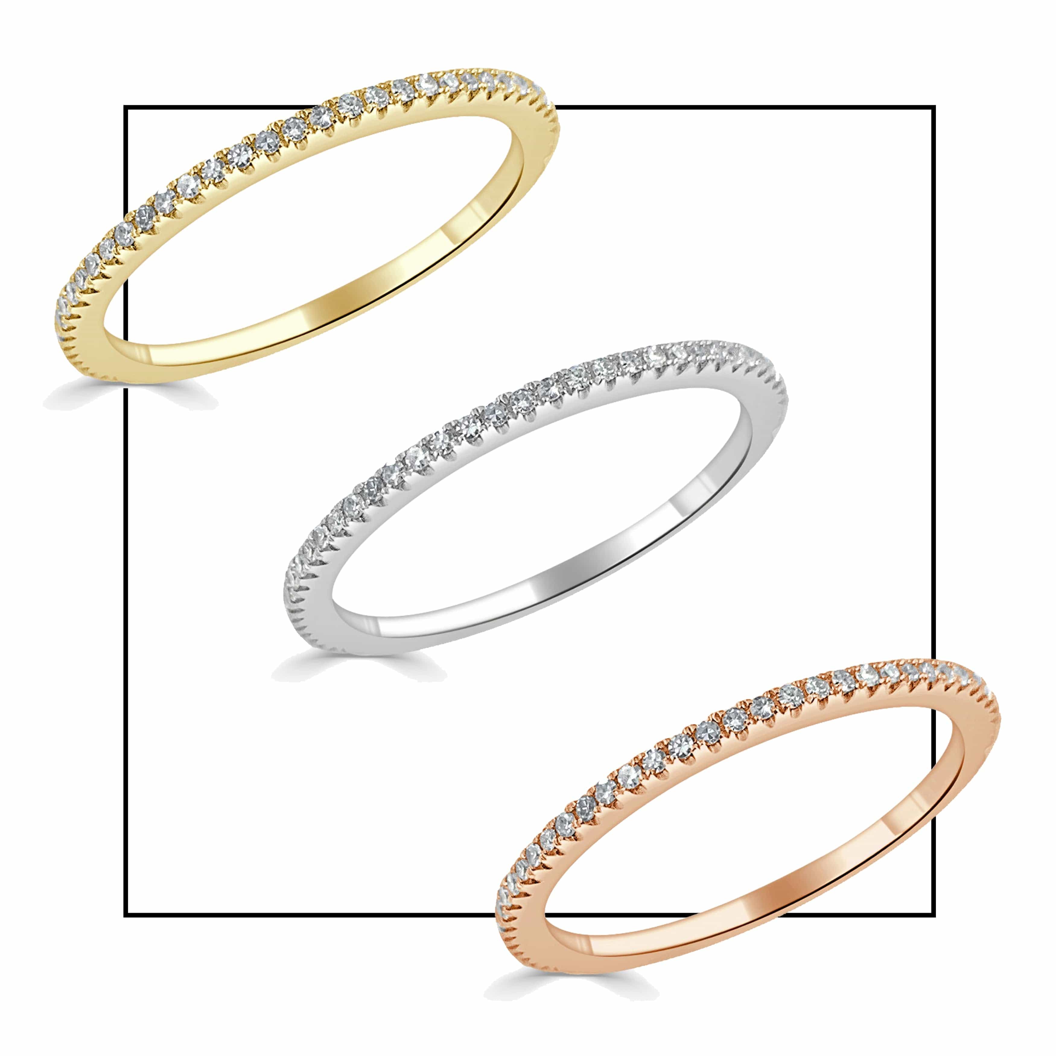 myGemma BRAND NEW Diamond Eternity Band in 14K Rose Gold