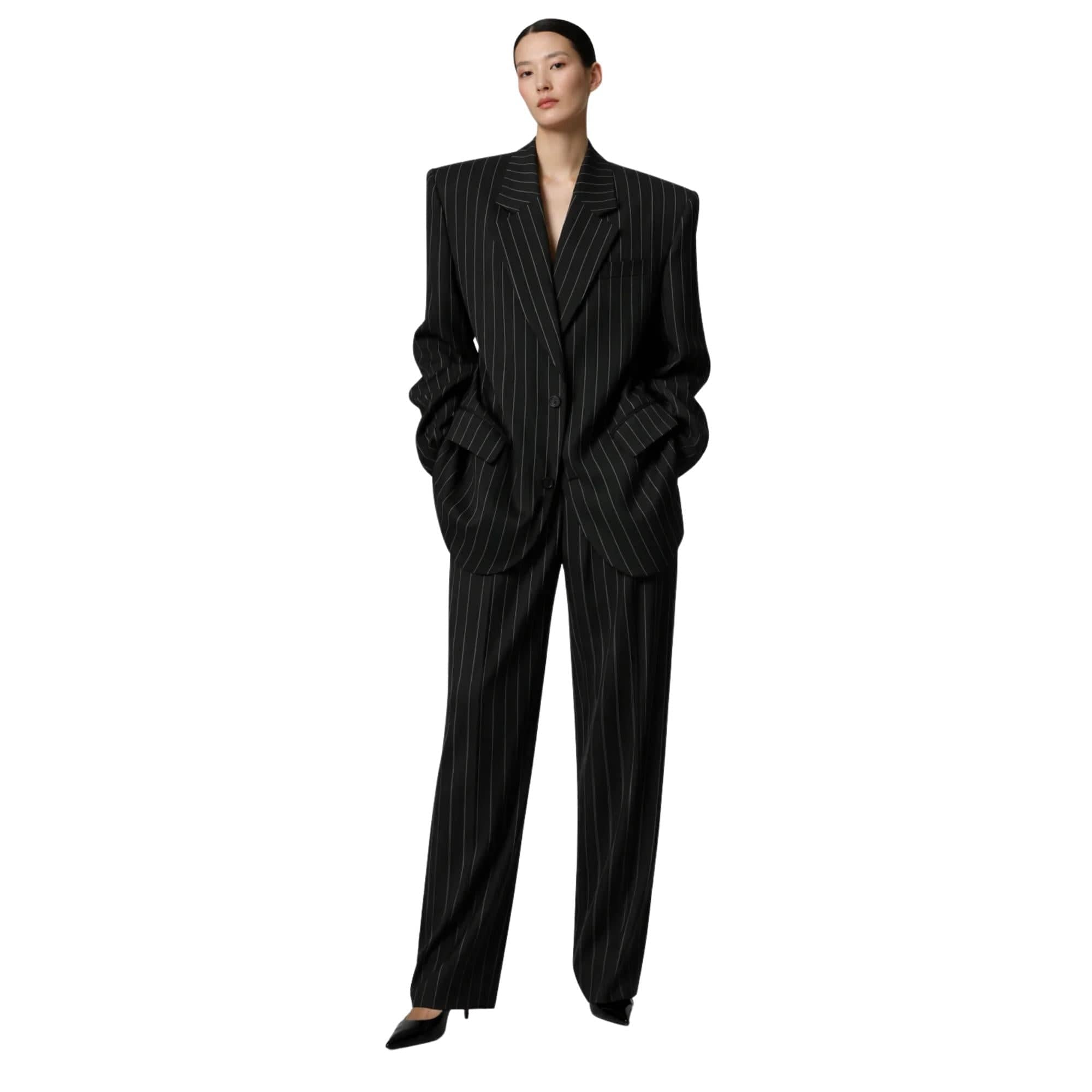 PAPERMOON OVERSIZED PINSTRIPE BLAZER
