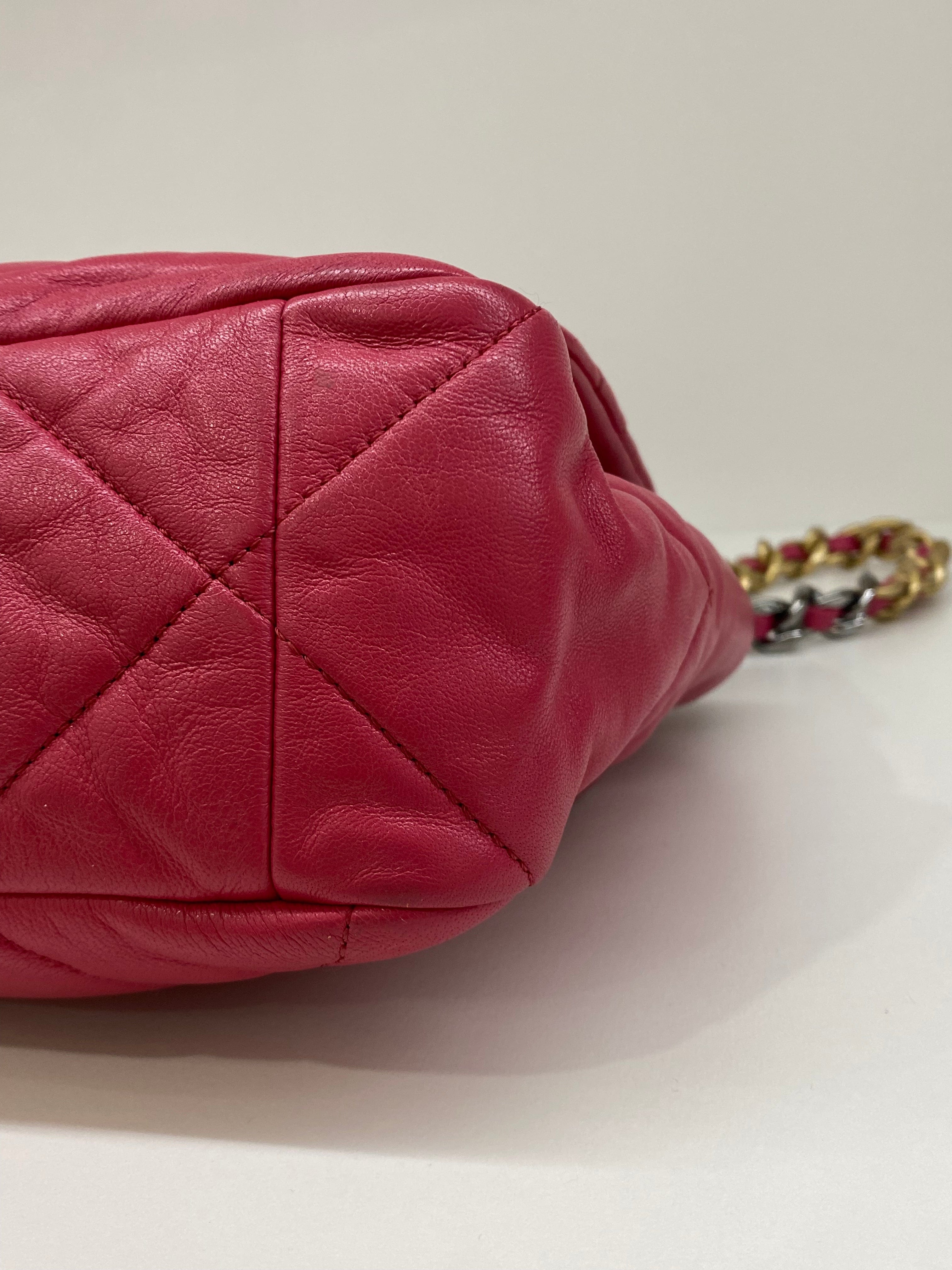 PH Luxury Consignment Chanel 19 Large (Medium) Fuchsia Pink GHW