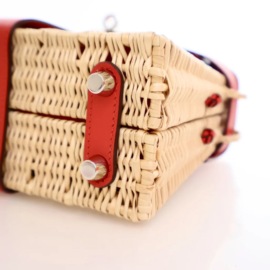 RARE Exclusive Hermes Picnic Kelly 20 Rouge De Coeur Swift OABKSY