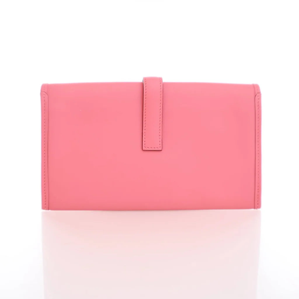 Hermes Jige Duo Clutch Rose Azalee Swift LNI64C