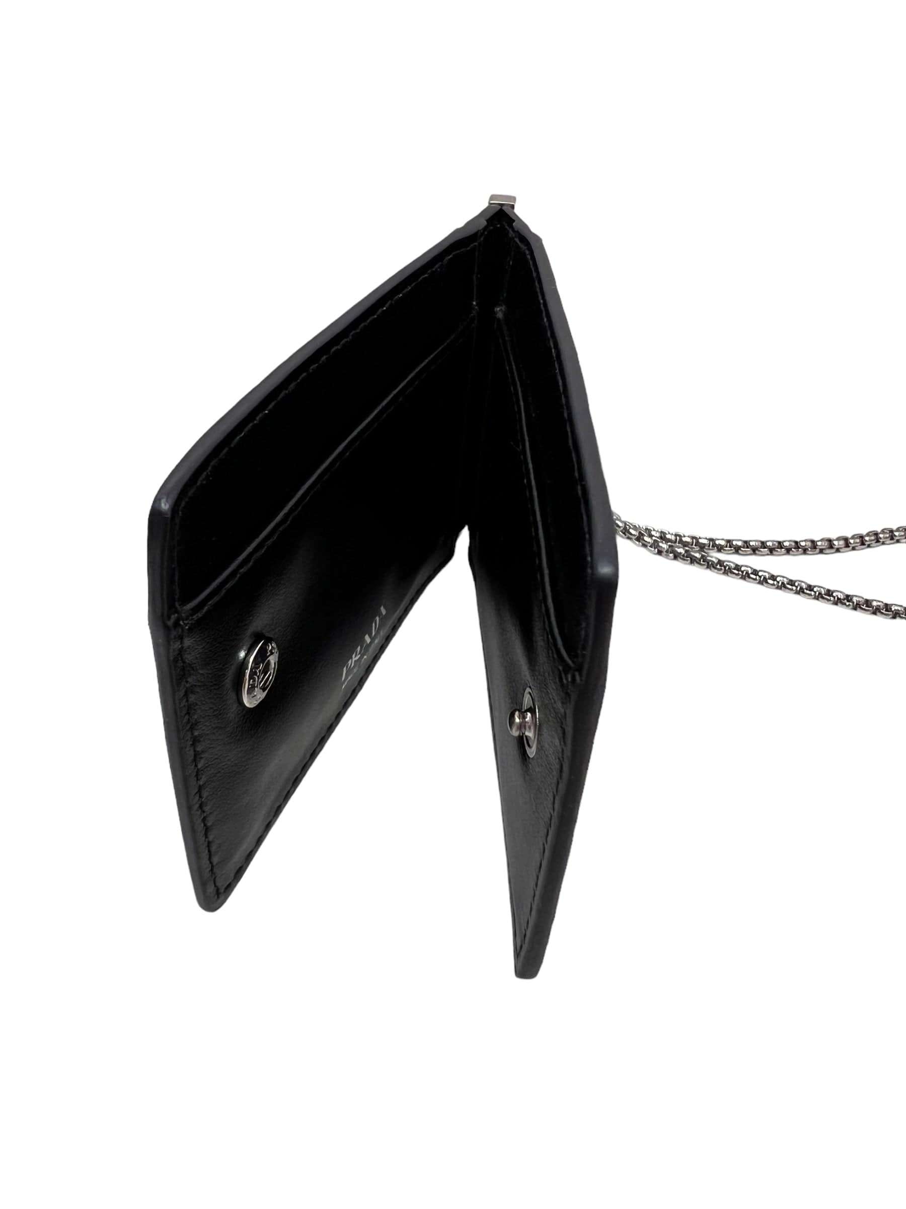 Prada Prada Card holder with Chain Black SHW SYCK1622