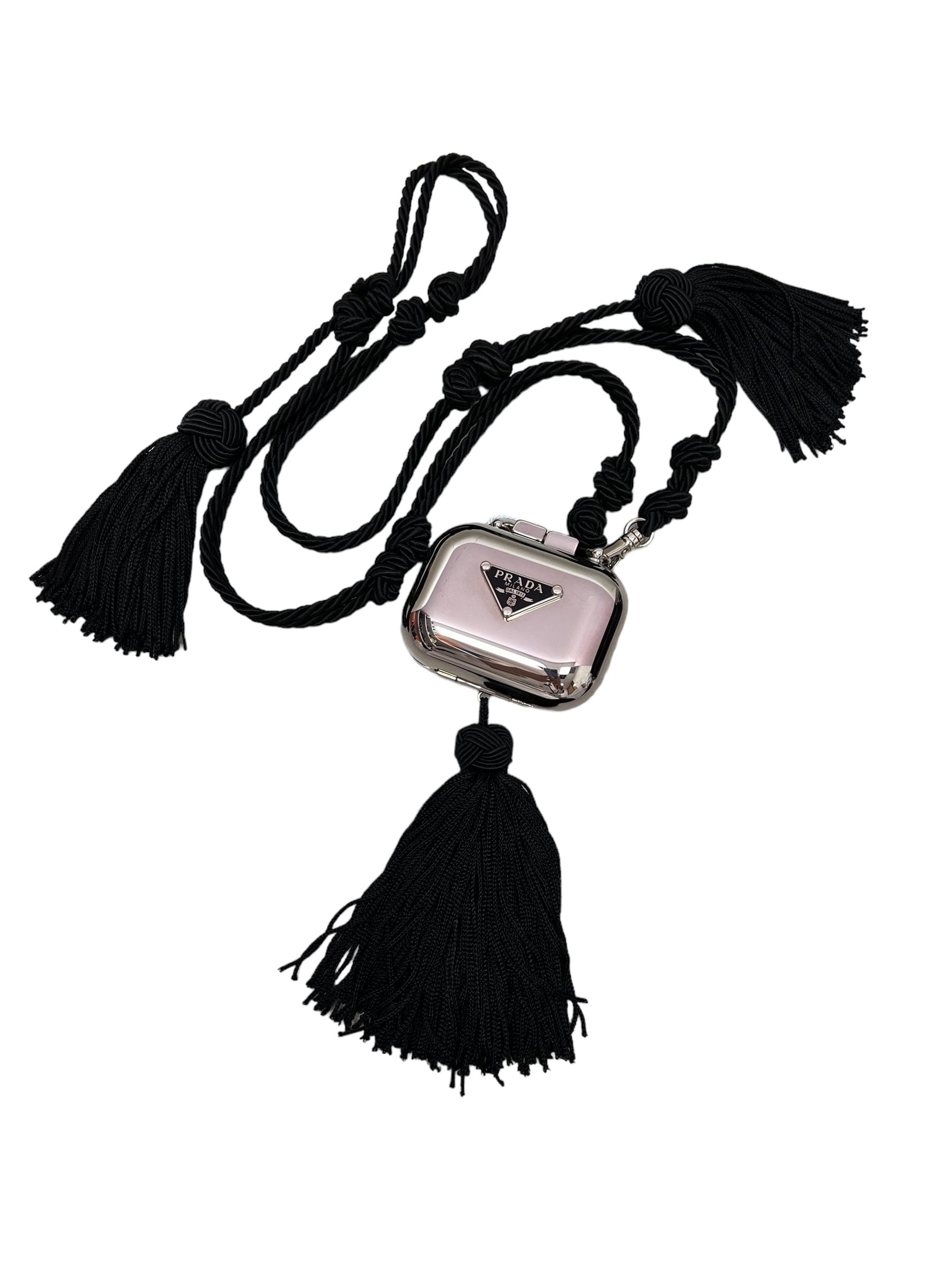 Prada Prada Silver Airpods Necklace with Tassles SYCK1623